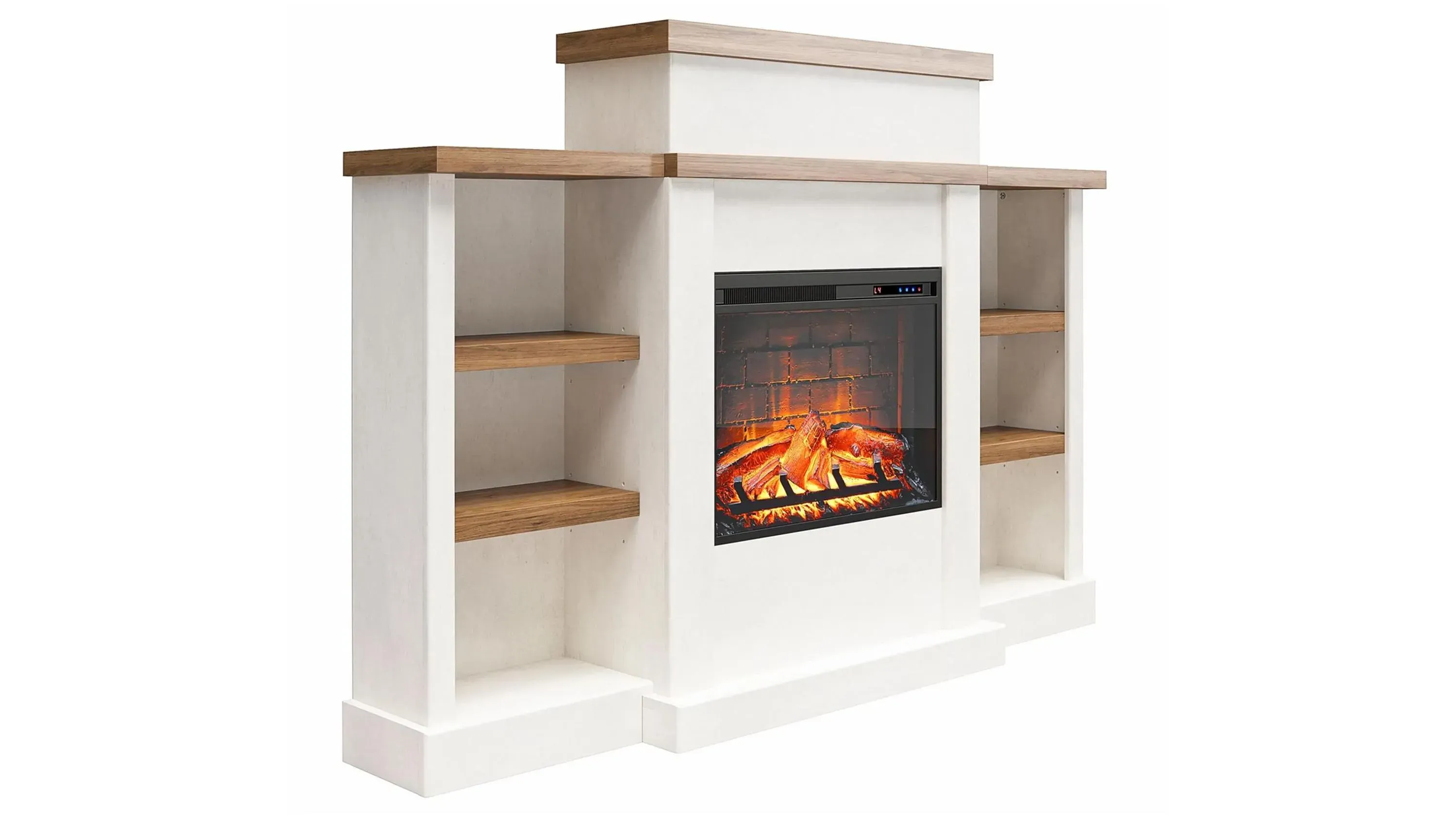 Gateswood Electric Fireplace w/ Bookcase