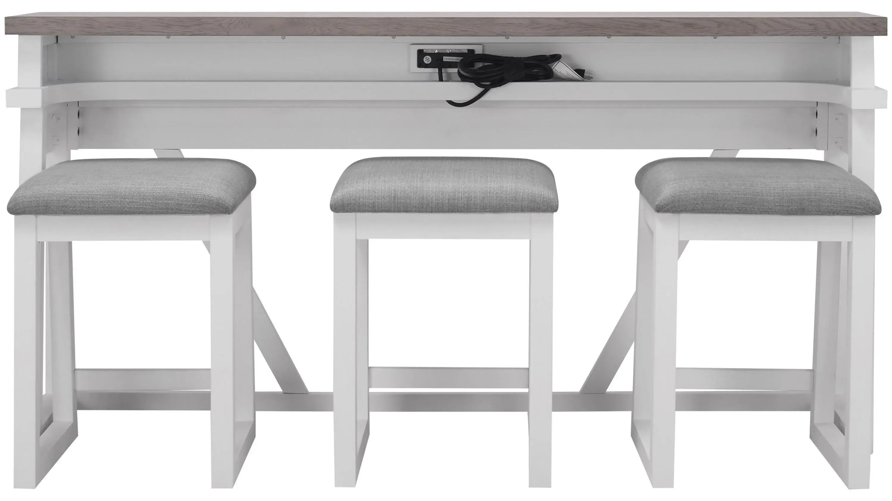 GMGN227○Kian Furniture / キアン Rumble sto Karina 4-pc. Sofa Console Table W/ 3 Stools | Raymour & Flanigan