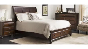 Clarion 4-pc. Platform Bedroom Set w/ Storage Bed | Raymour