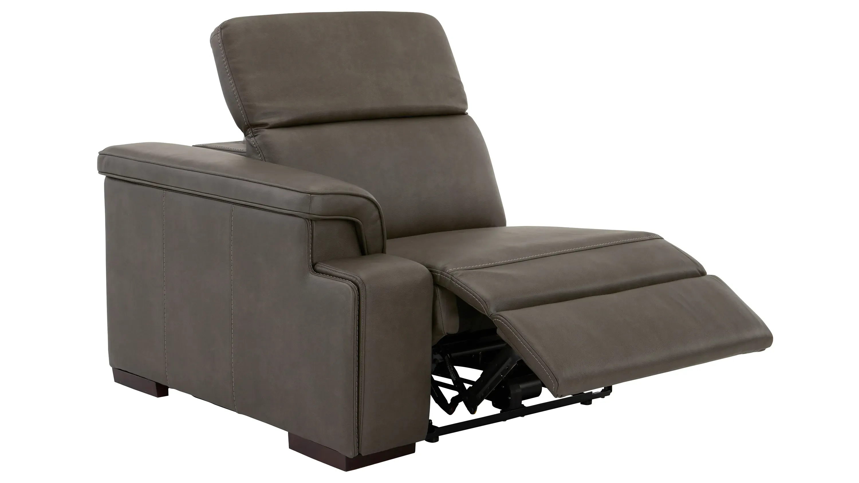 レオン Orion Left Arm Facing Dual Power Recliner w/ Speaker Headrest