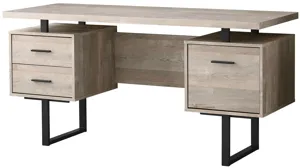 Grover Computer Desk with Floating Desktop Taupe Product_Image_Carousel
