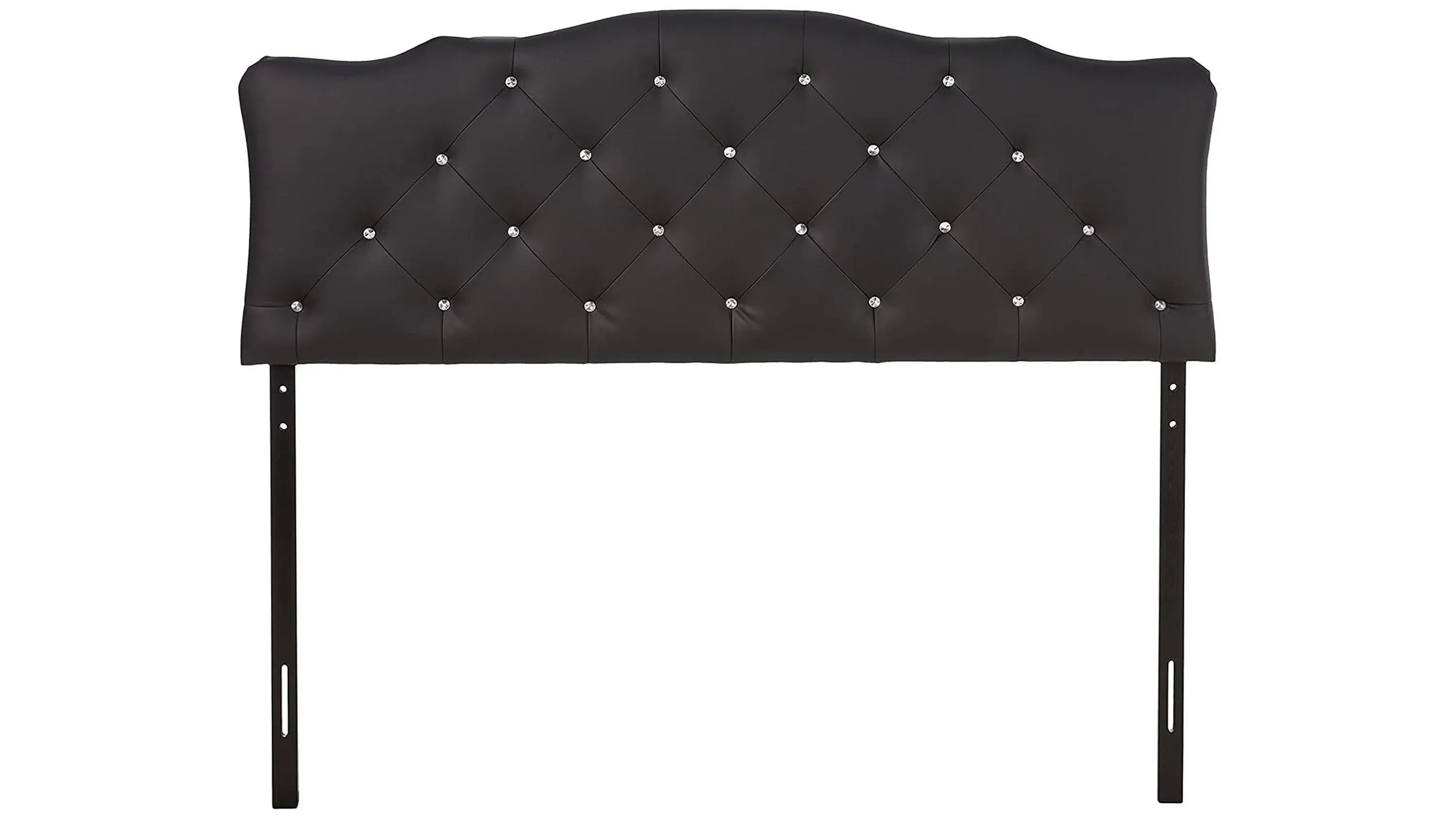 Rita Faux Leather Upholstered Button-tufted Scalloped Headboard