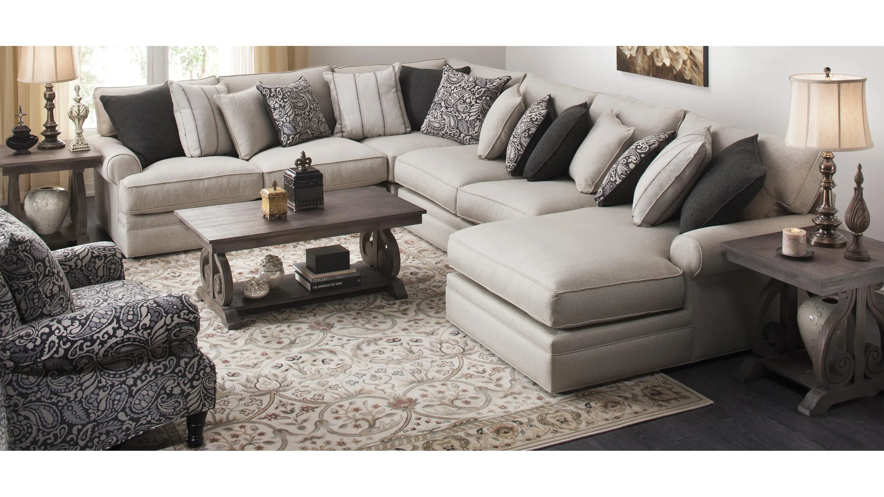洋楽 SILVER WILKINSON Wilkinson 4-pc. Sectional Sofa | Raymour & Flanigan