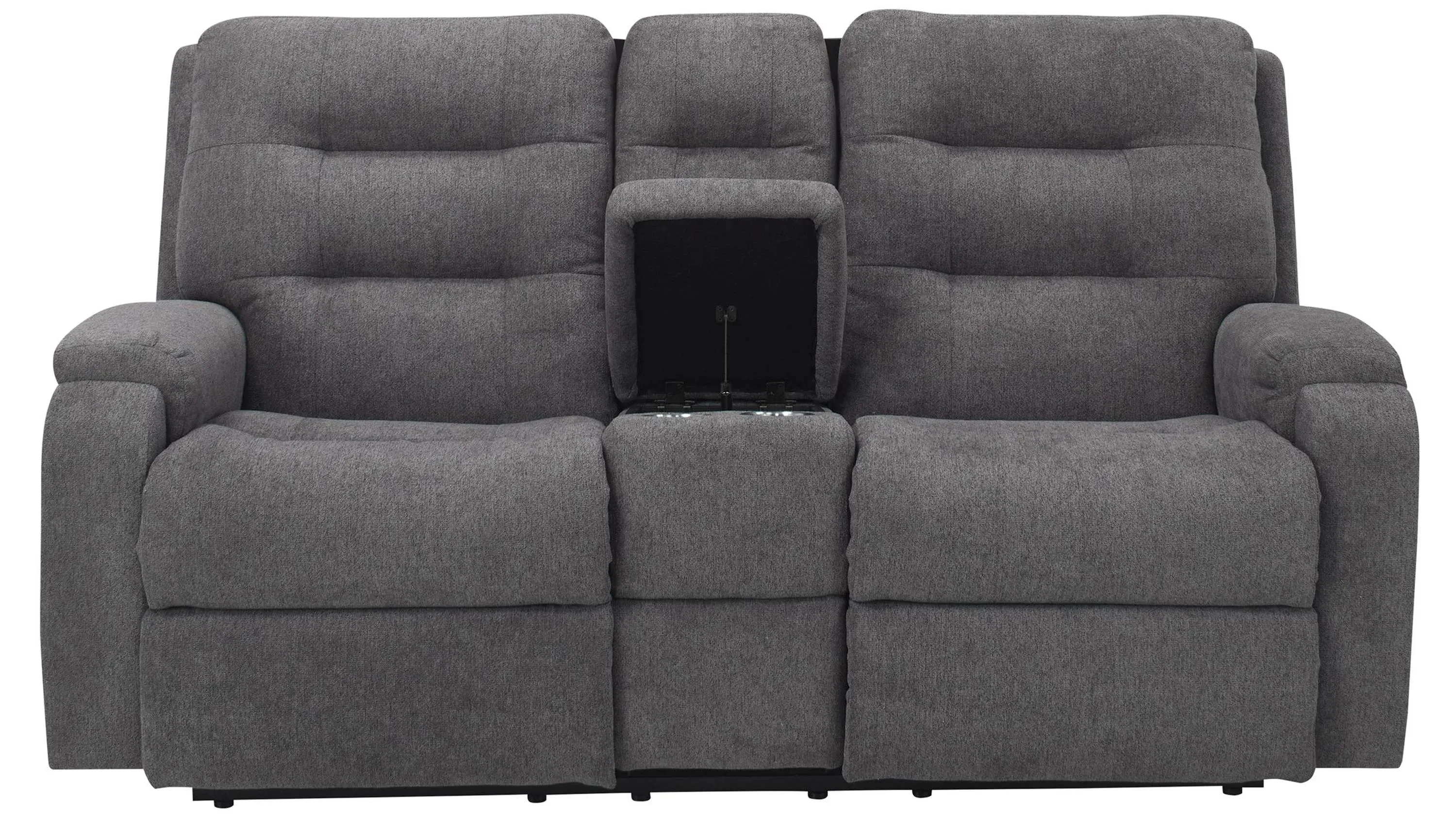 Halenbeck Triple Power Reclining Console Loveseat | Raymour & Flanigan