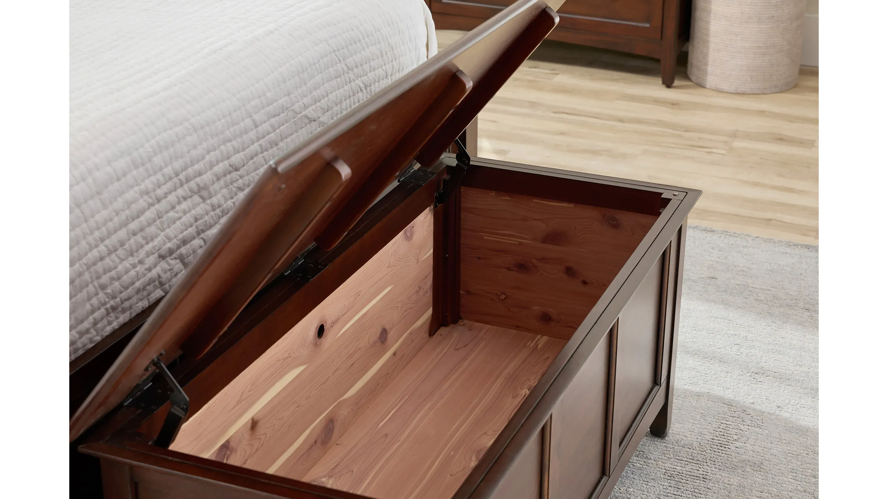 Sauder North Avenue Storage Bench, Sindoori Mango Finish In Brown
