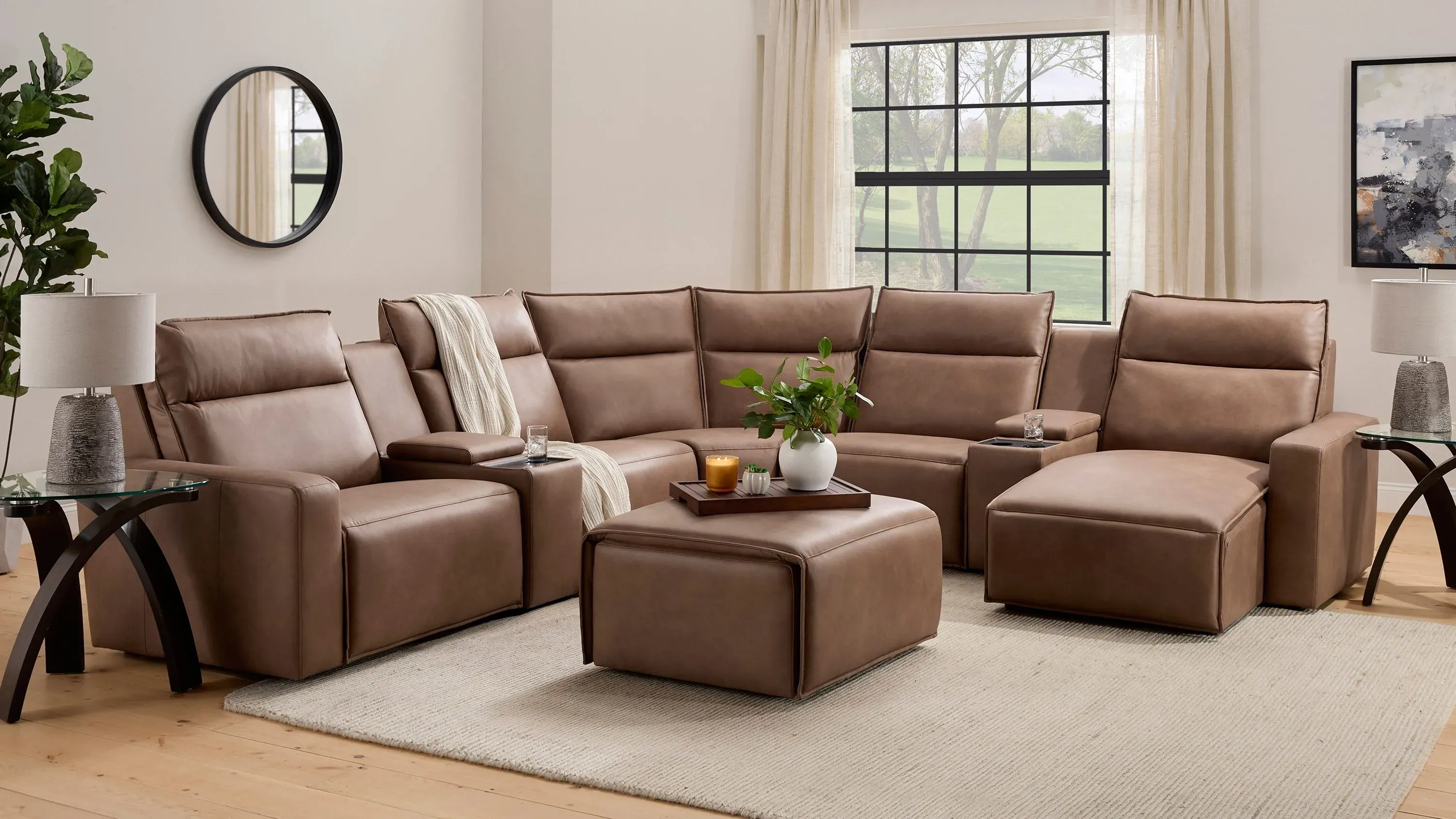 ModularTwo Right Arm Facing Power Chaise w/ Power Headrest