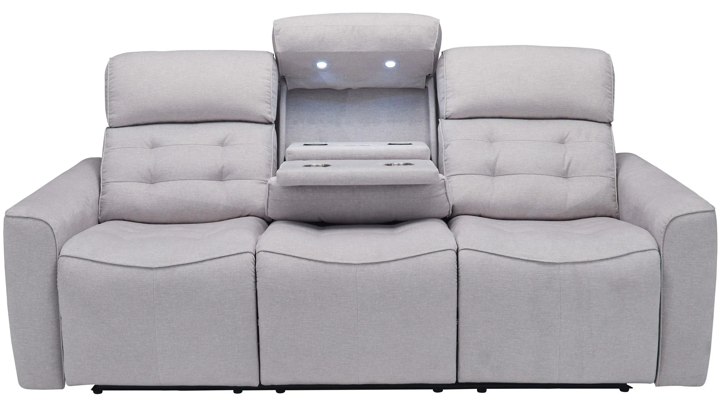 Hanlin Power Sofa w/ Power Headrest, Lumbar and Drop Down Table