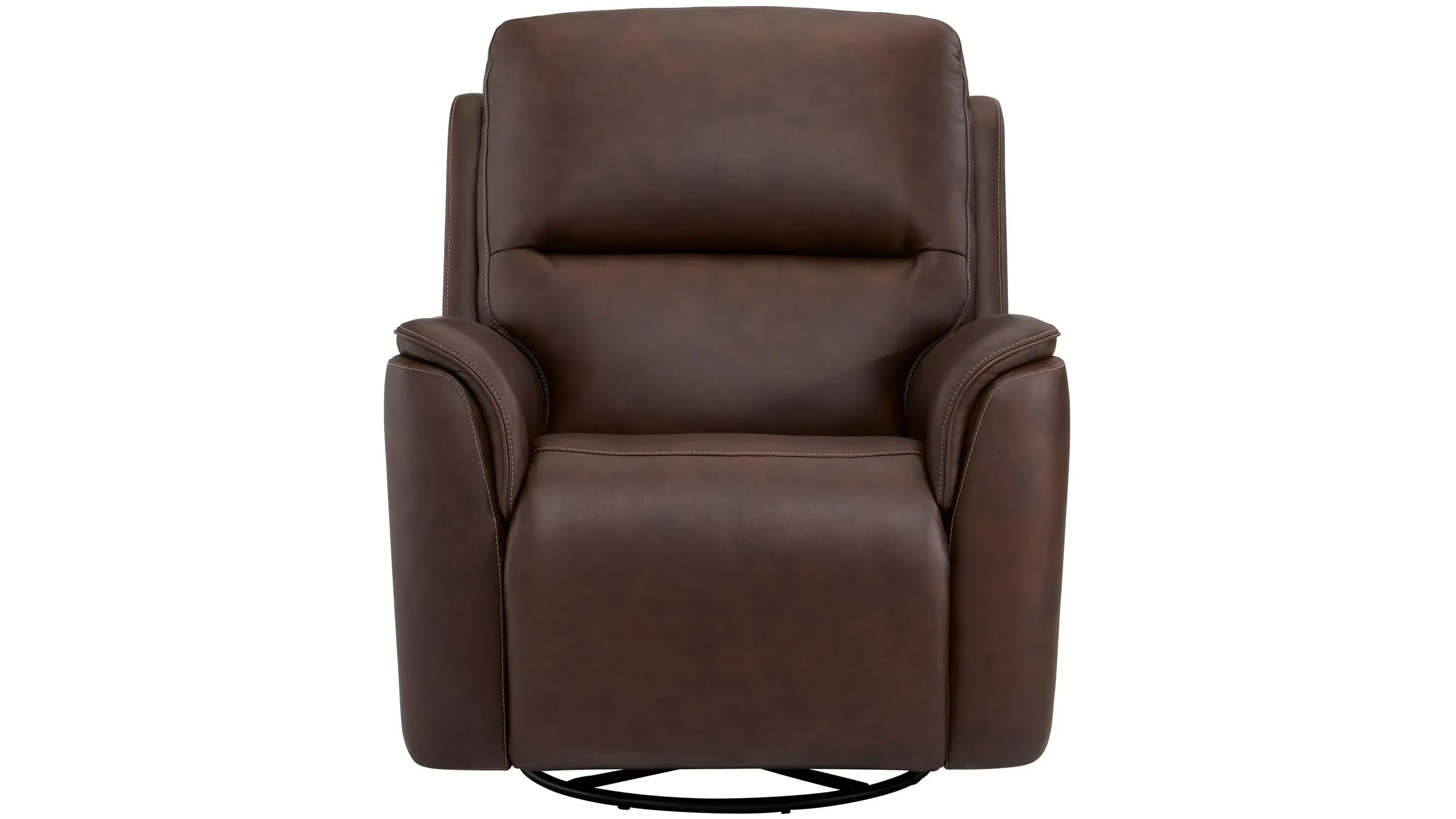 Henrick Triple Power Leather Swivel Glider Recliner | Raymour
