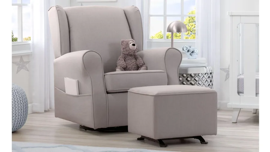 Reston Nursery Glider Swivel Rocker Chair by Delta Children