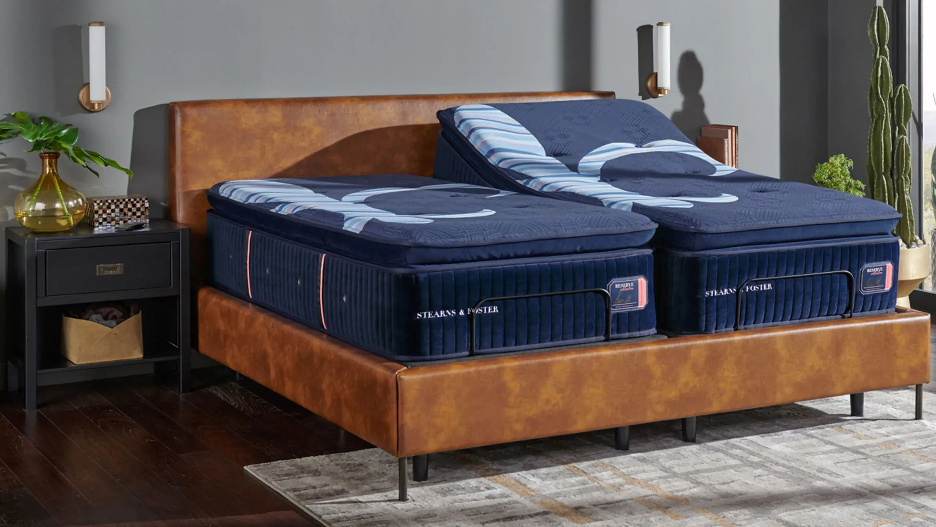 Stearns & Foster Reserve Split California King Firm Euro Pillow Top Mattress