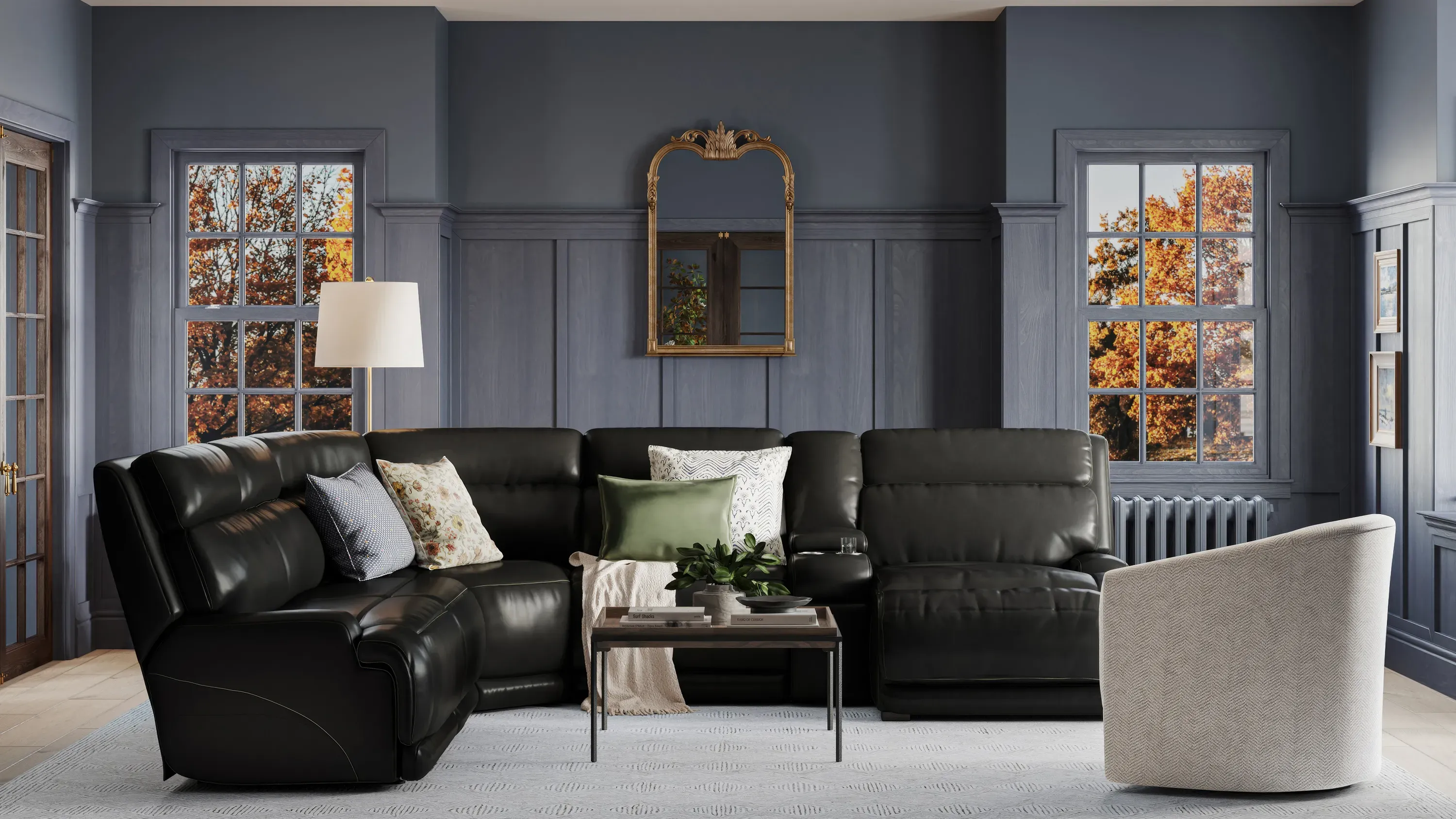 Tompkins Leather 6-pc. Sectional | Raymour & Flanigan