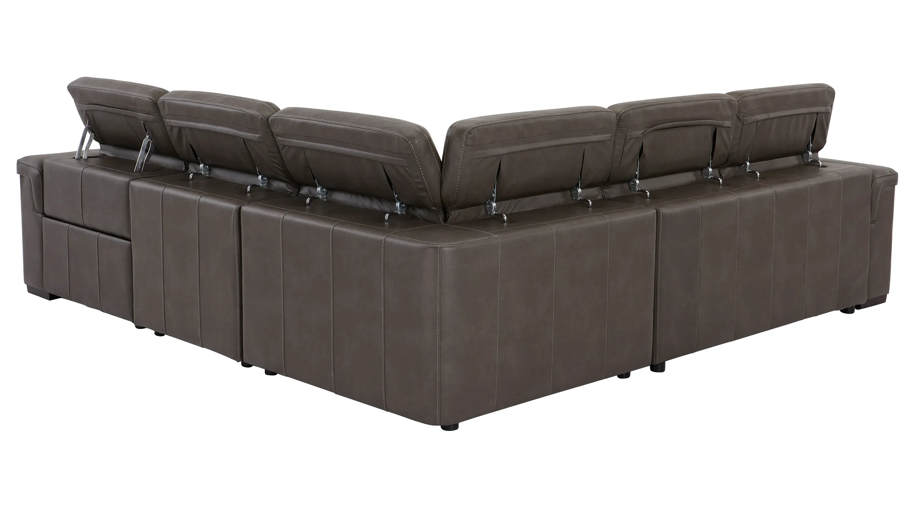 Orion 4-pc. Dual Power Media Sectional w/ Speaker Headrest