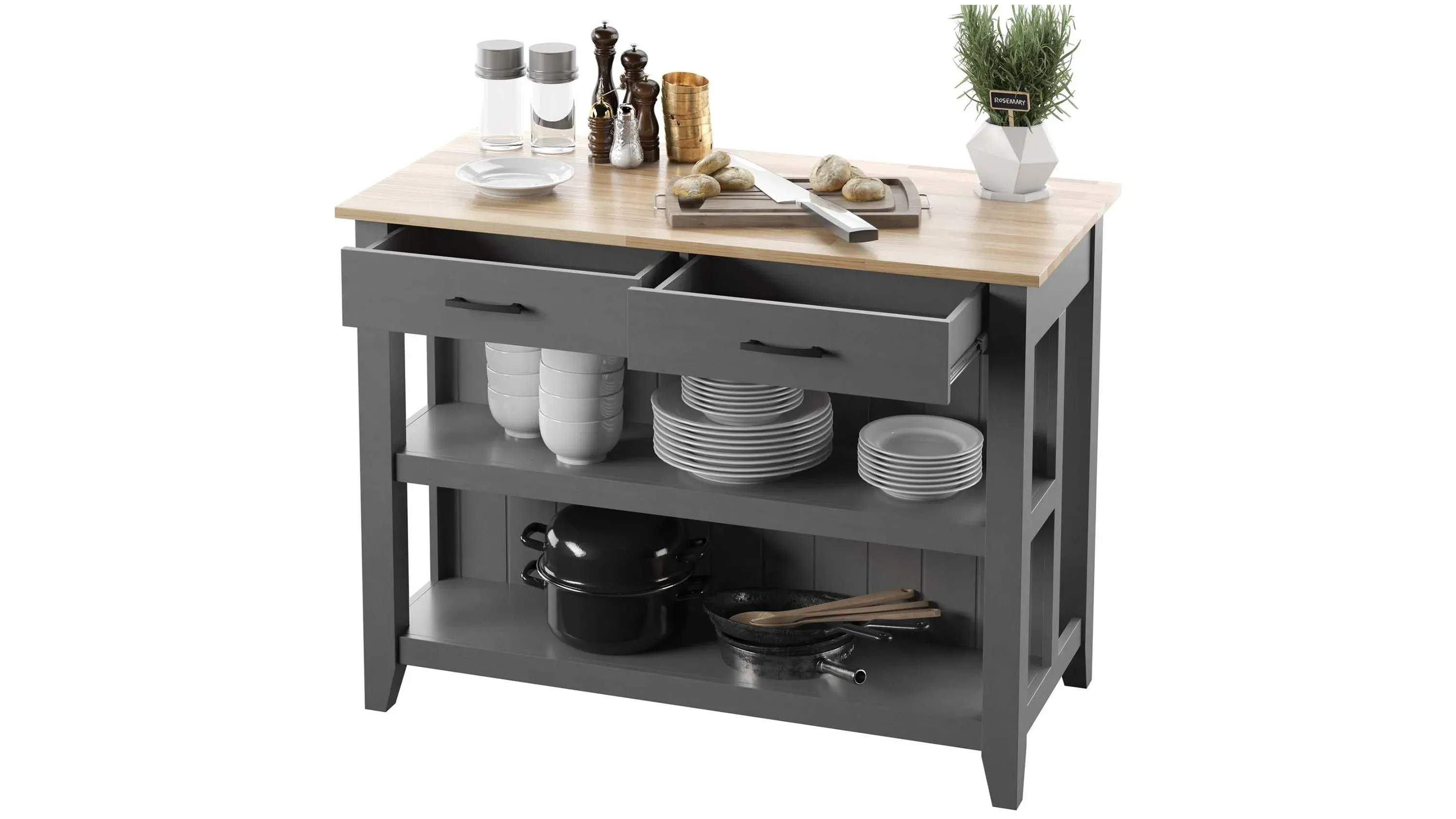 Olivia Kitchen Island | Raymour & Flanigan