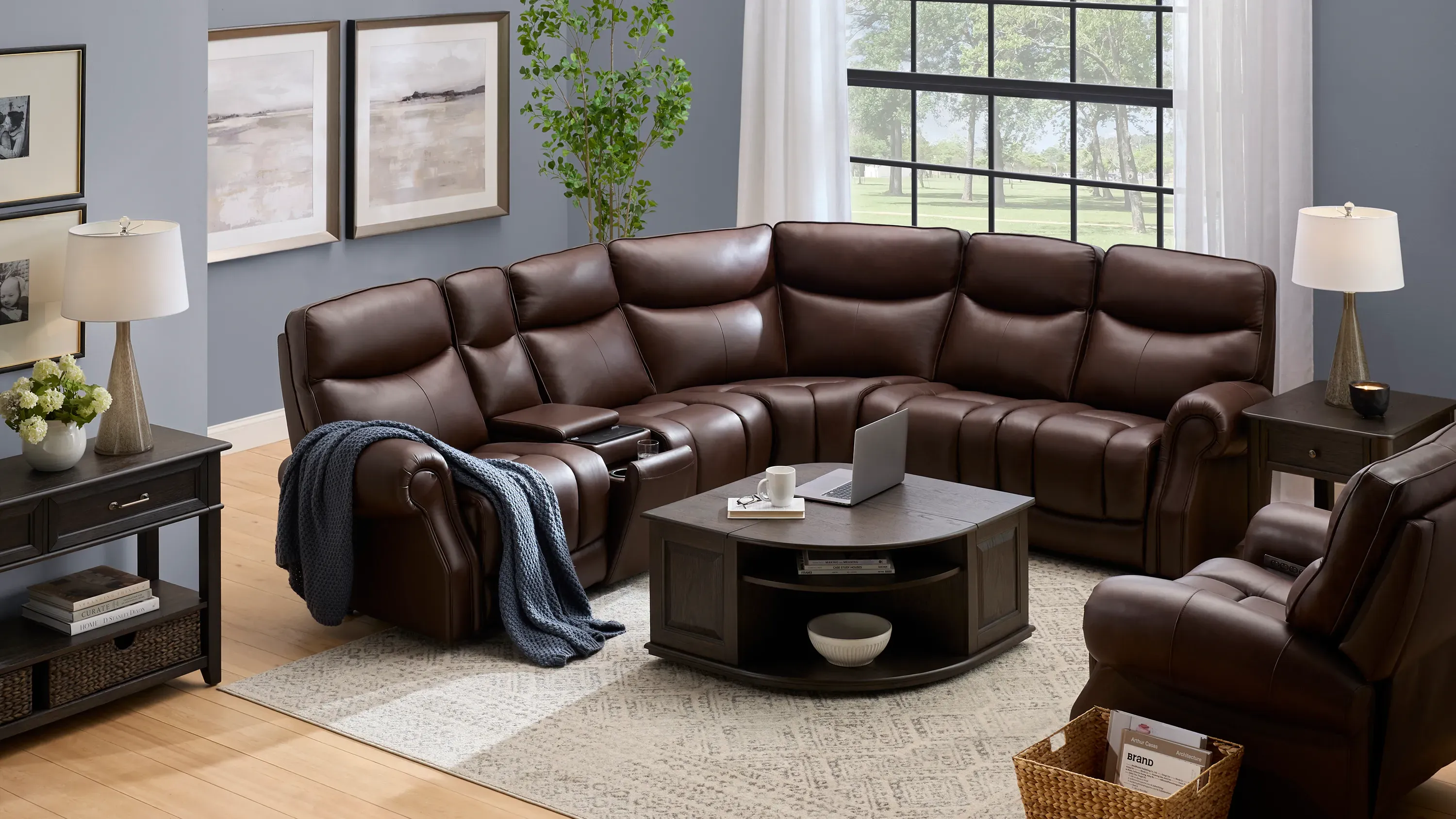 Brooks 6-pc. Zero Gravity Triple Power Sectional | Raymour & Flanigan