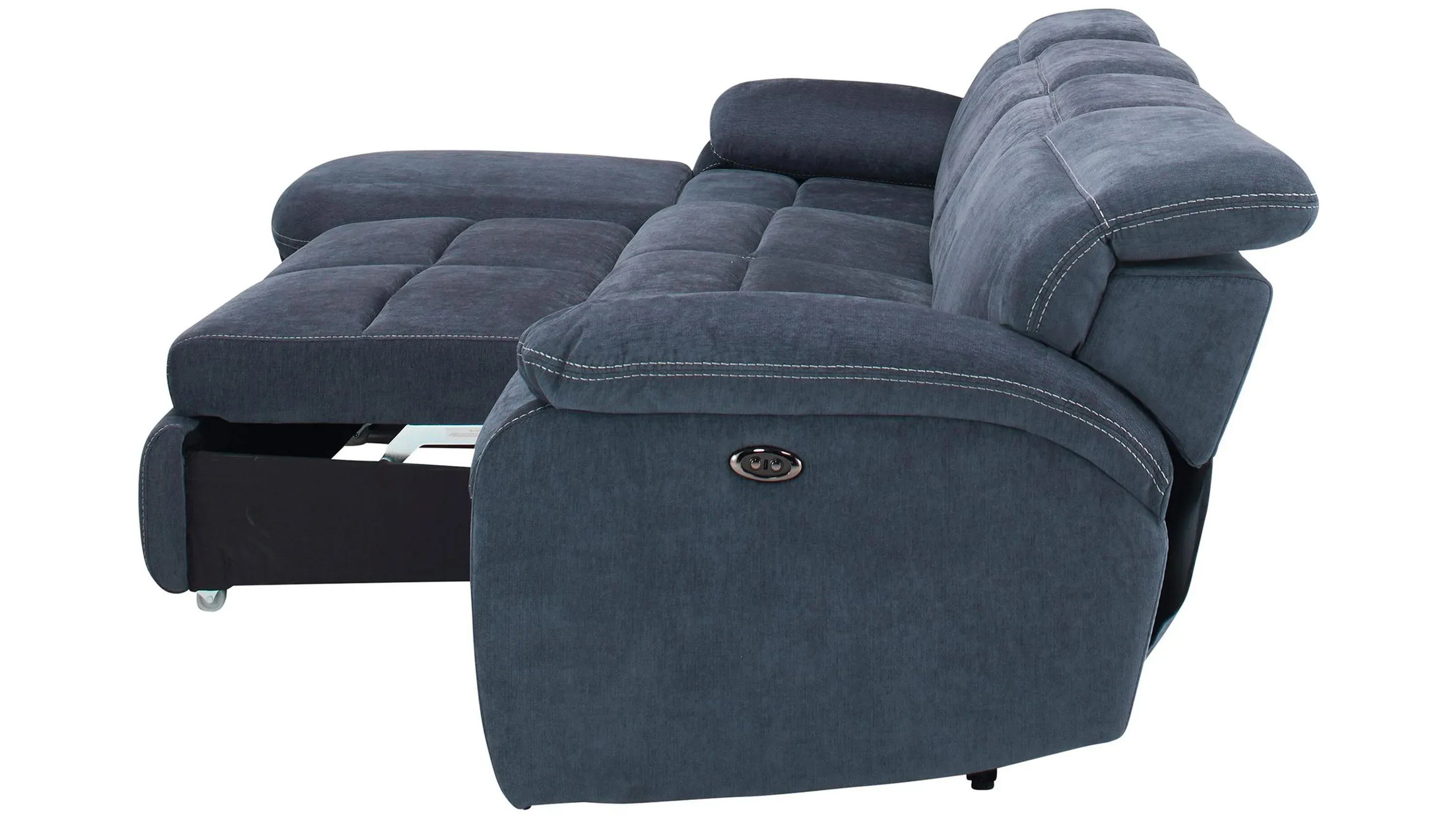 Enbright Microfiber 3-pc. Power-Reclining Sectional w/ Pop-Up