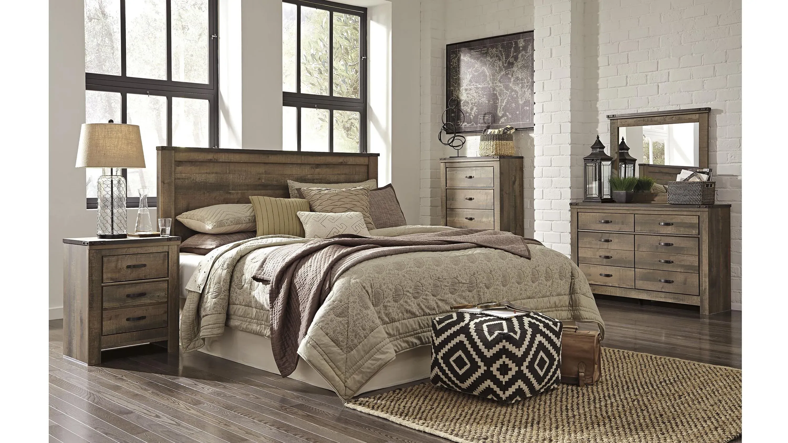 TRINELL KING/CALIFORNIA PANEL HEADBOARD | Raymour & Flanigan