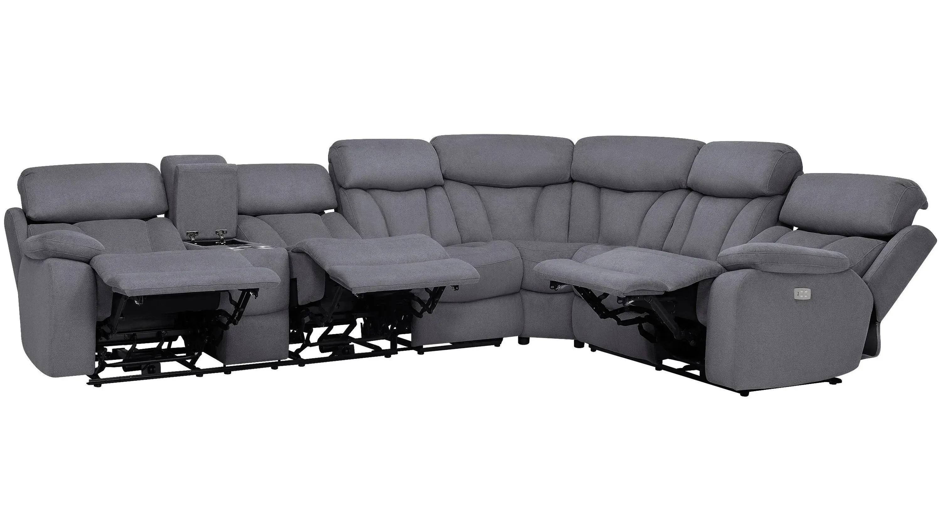 Connell 4-pc. Power-Reclining Sectional Sofa w/ Heat and Massage