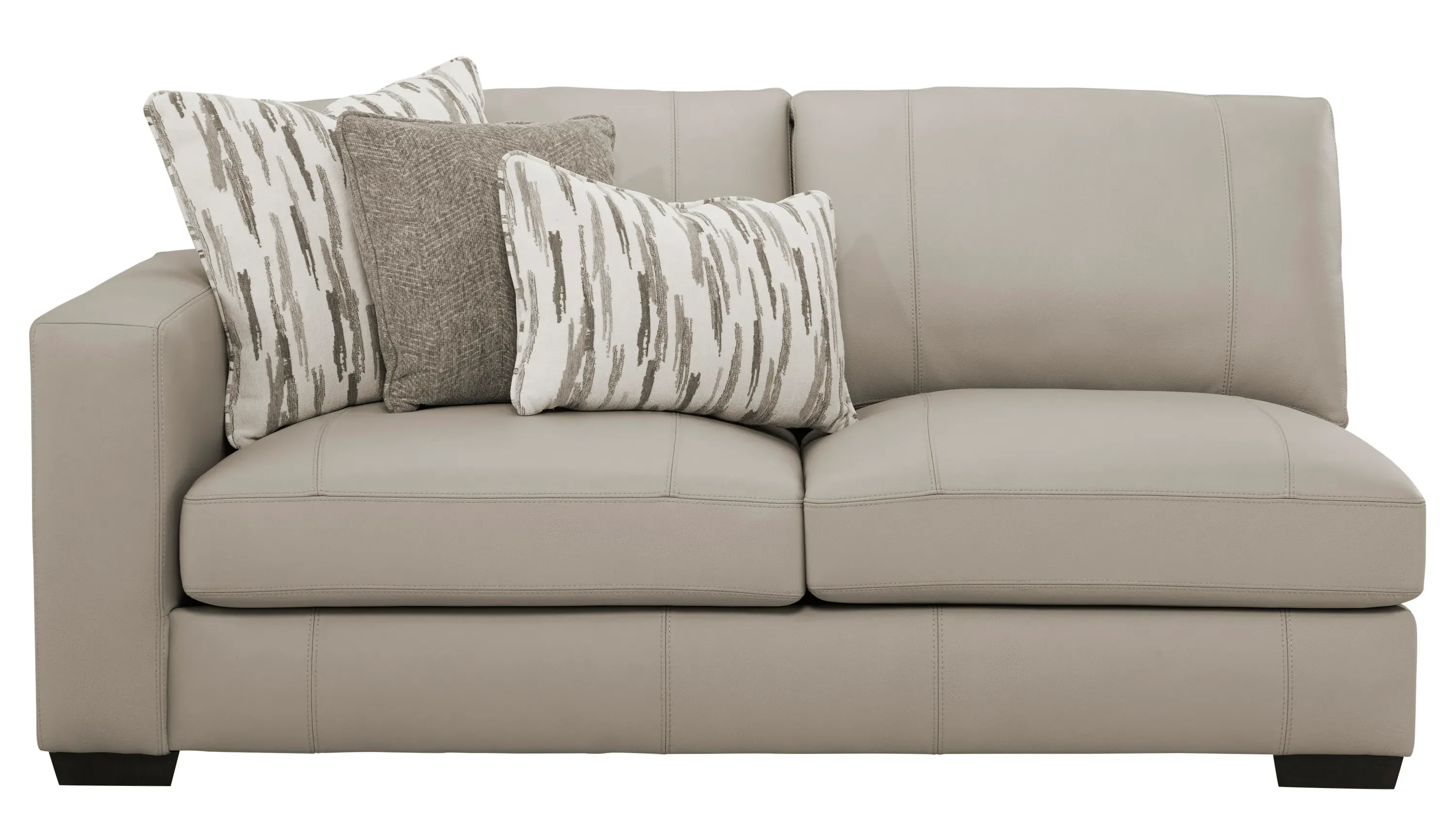 Oaklynn Leather Left Arm Facing Loveseat | Raymour & Flanigan