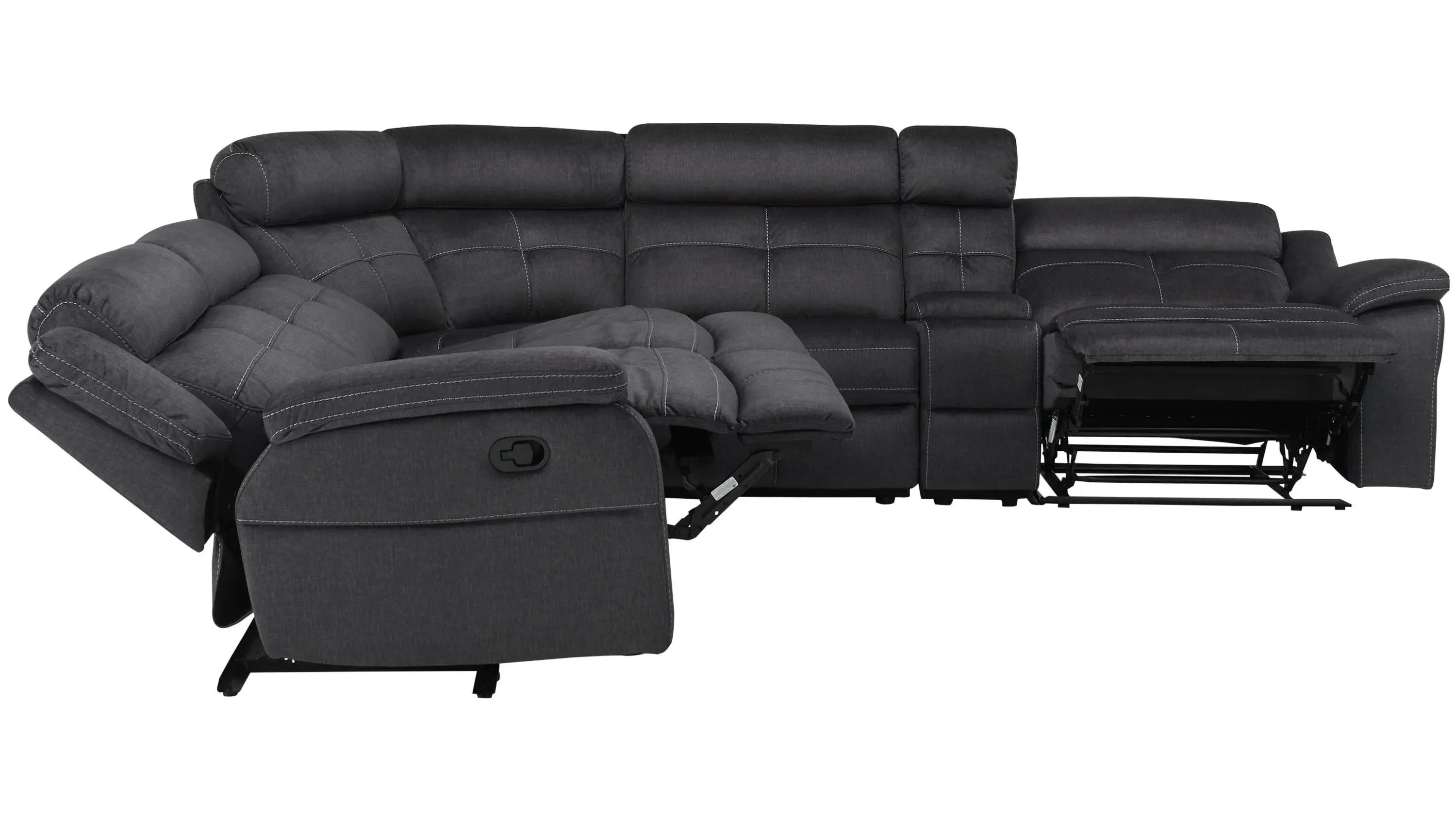 Lugano Microfiber 6-pc. Reclining Sectional