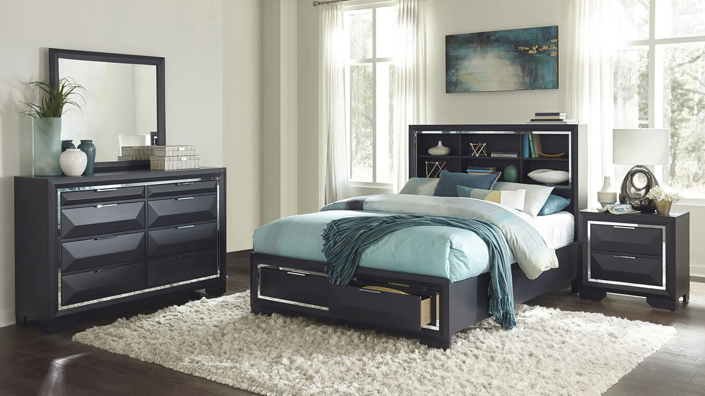 Bijou 4-pc. Panel Bedroom Set | Raymour & Flanigan