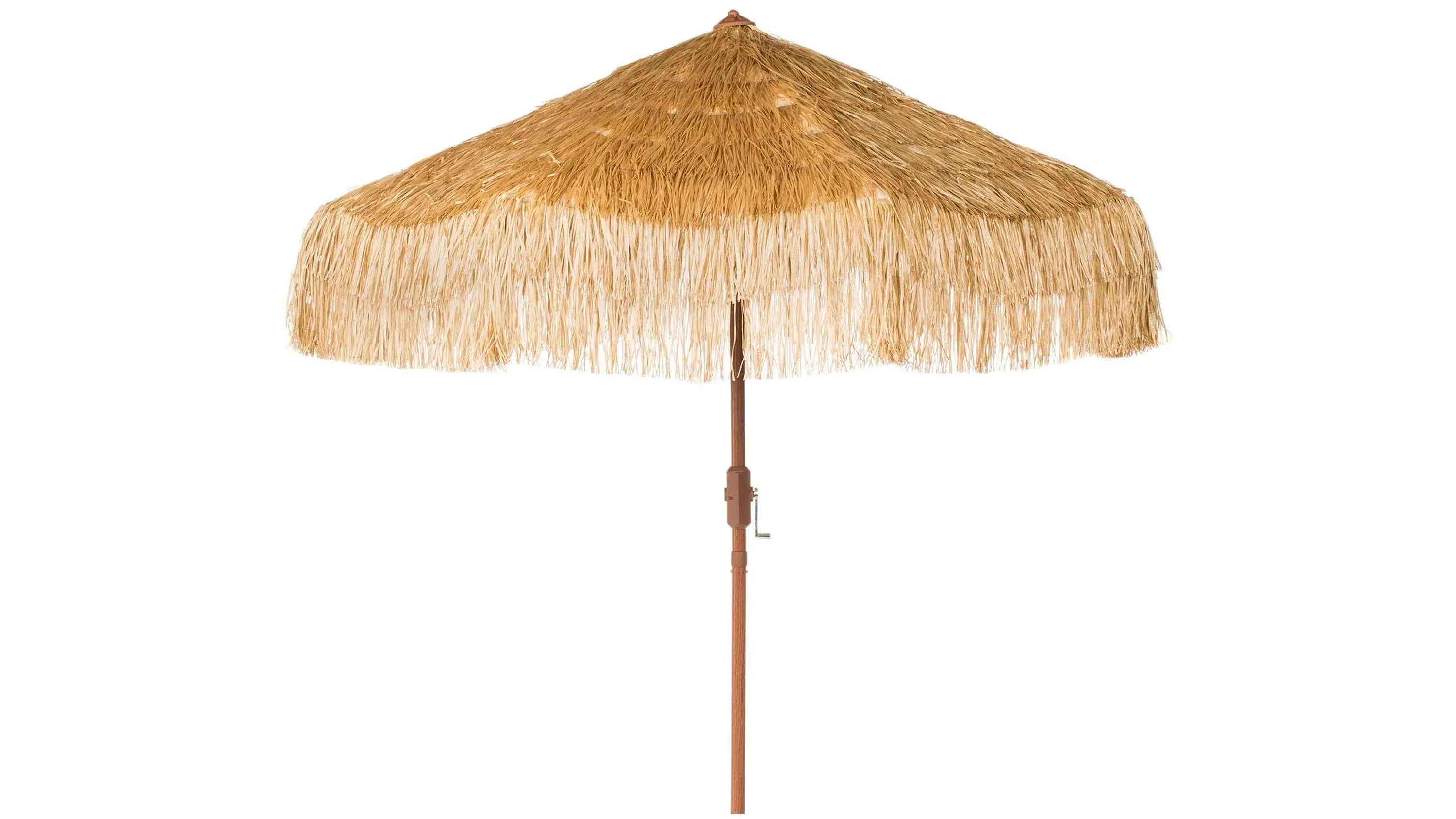 hawaiian patio umbrellas 6Ft Beach For Sand Parasol Raffia Umbrella Outdoor Table Umbrella With 8 Sturdy Ribs & Tilt Function (Color : Pink) : Patio, Lawn & Garden age-teen from sunny and hot Color:1 7.5ft Aluminum Patio Garden