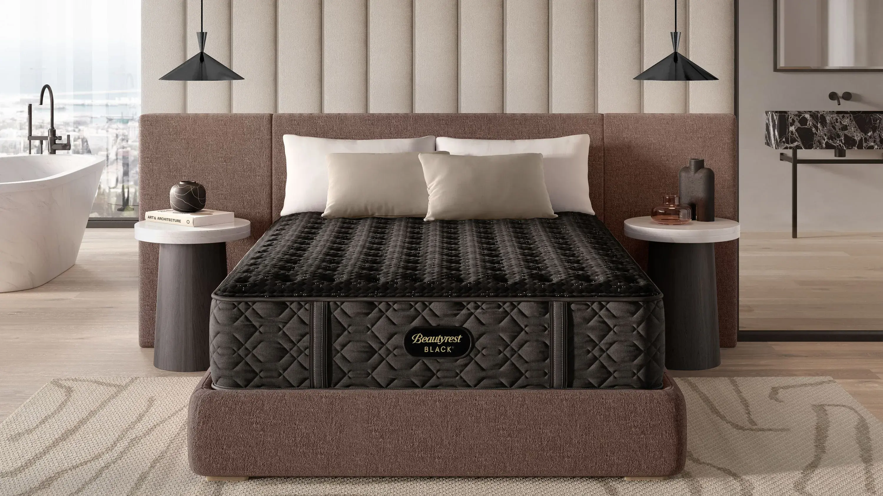 Beautyrest Black Series Three Extra Firm Queen Mattress Set, Low Profile - Thumbnail 4