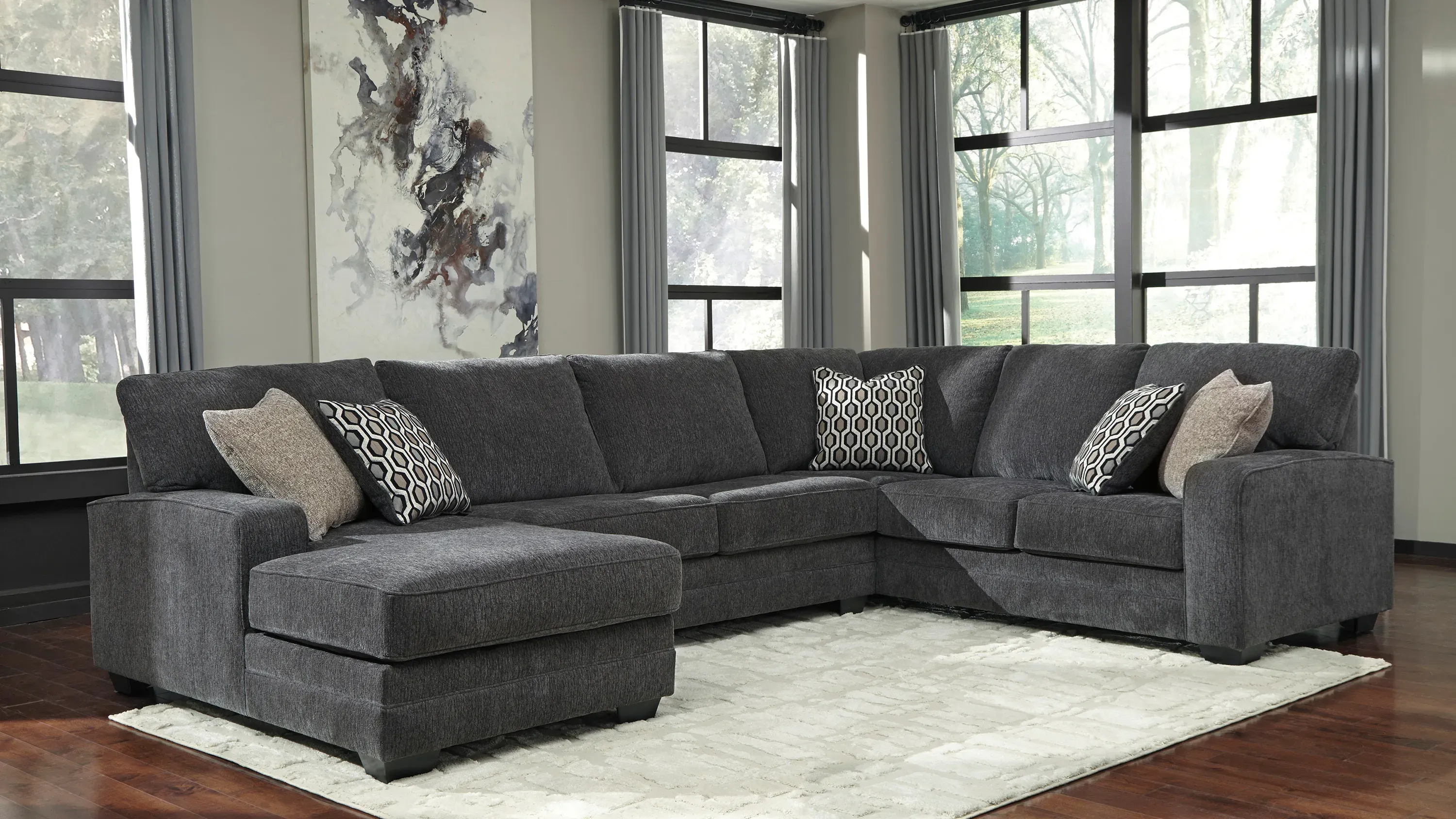 The Wetzel armless loveseat is a lovely contemporary piece that