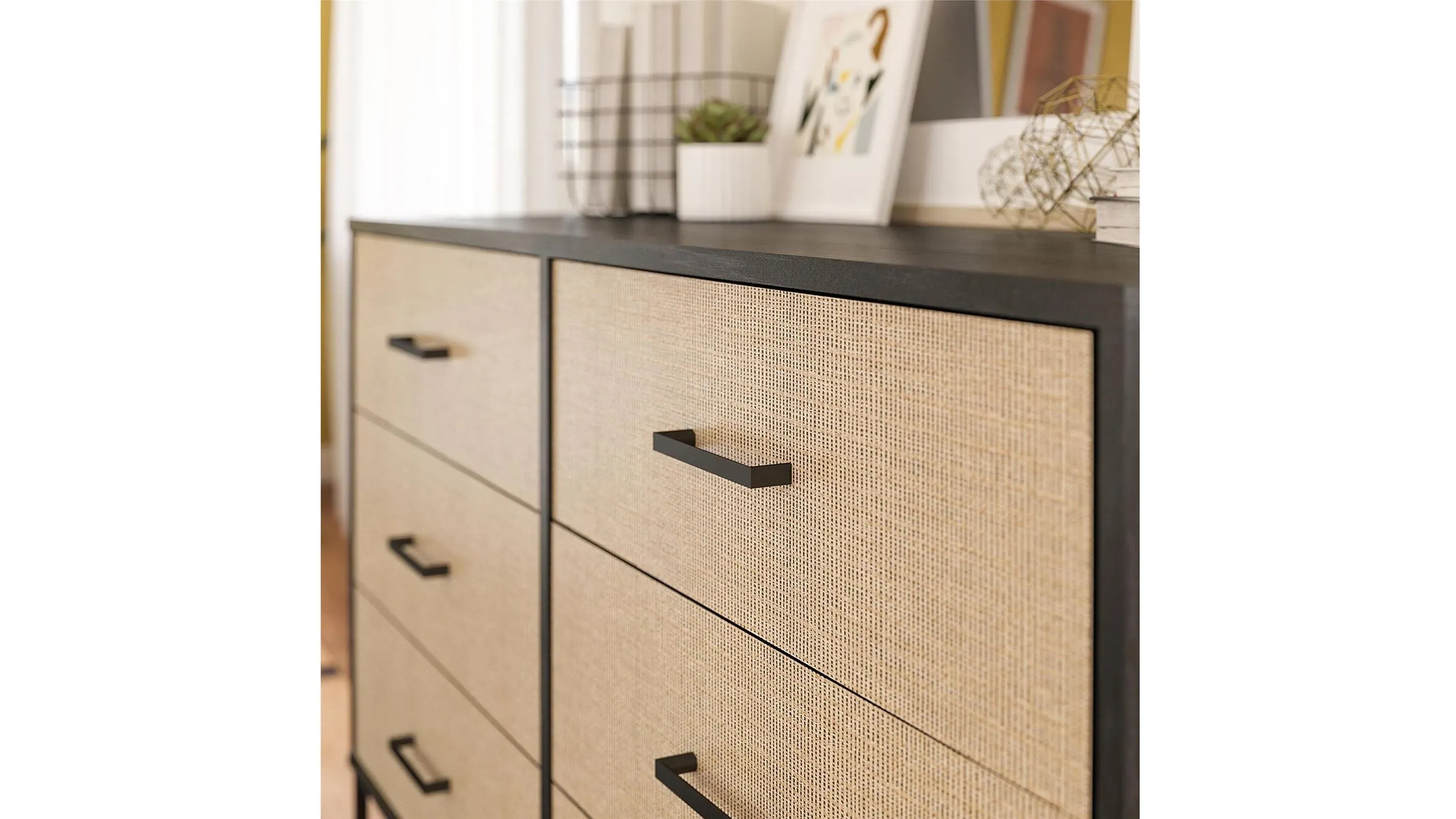 novogratz kelly 6 drawer dresser ivory oak Novogratz 6-Drawer Dresser | Classic dressers for ecommerce