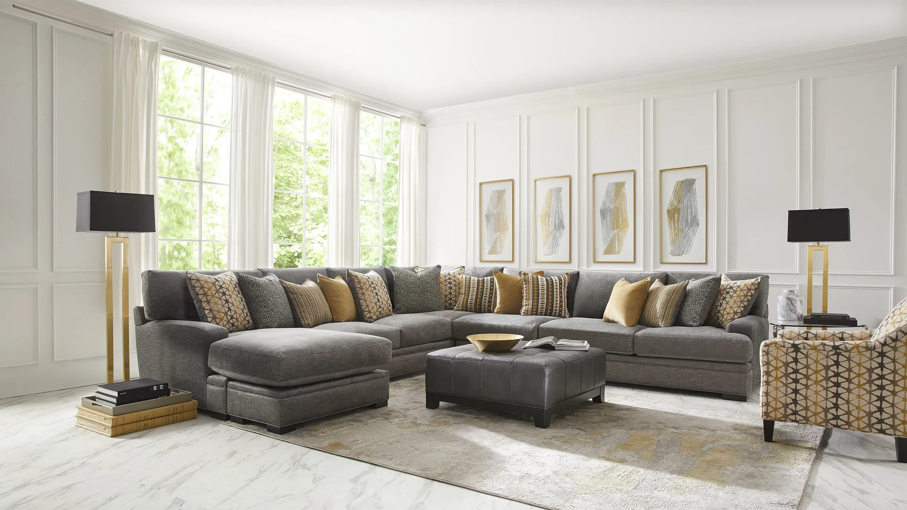 Bayside 5-pc. Microfiber Sectional | Raymour & Flanigan