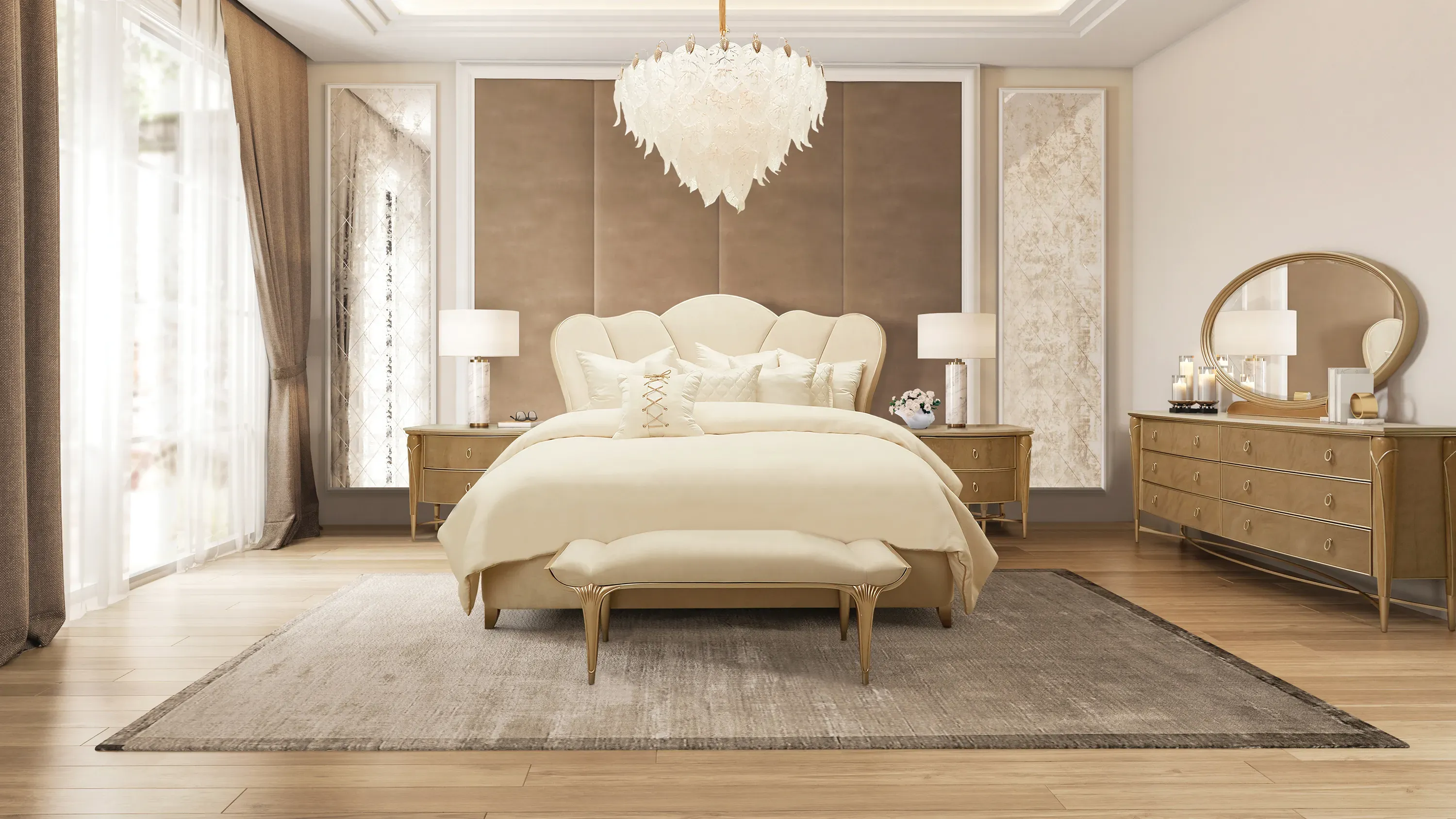 Villa Cherie Upholstered Bed | Raymour & Flanigan
