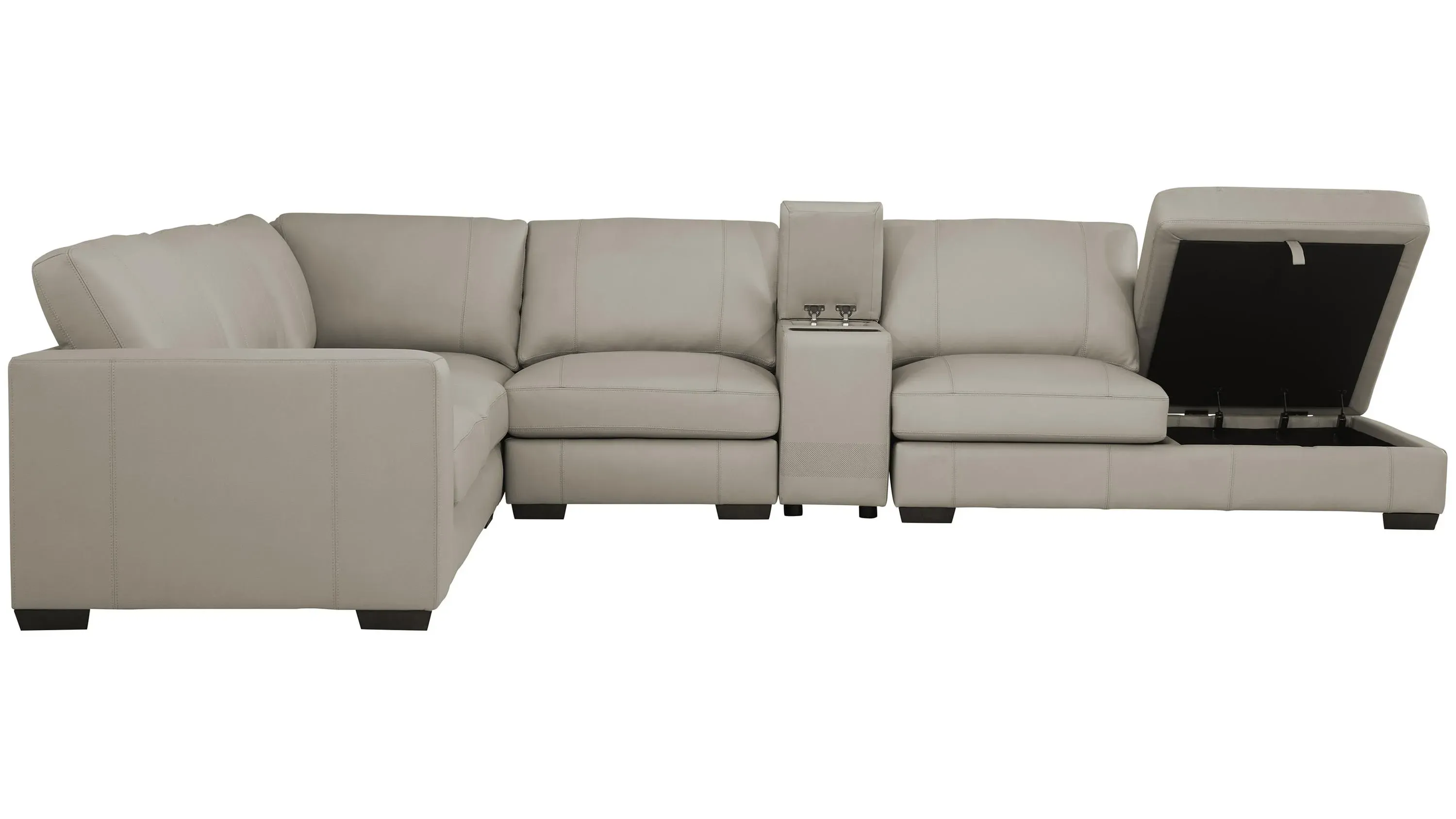 Oaklynn Leather 5-pc. Sectional | Raymour & Flanigan