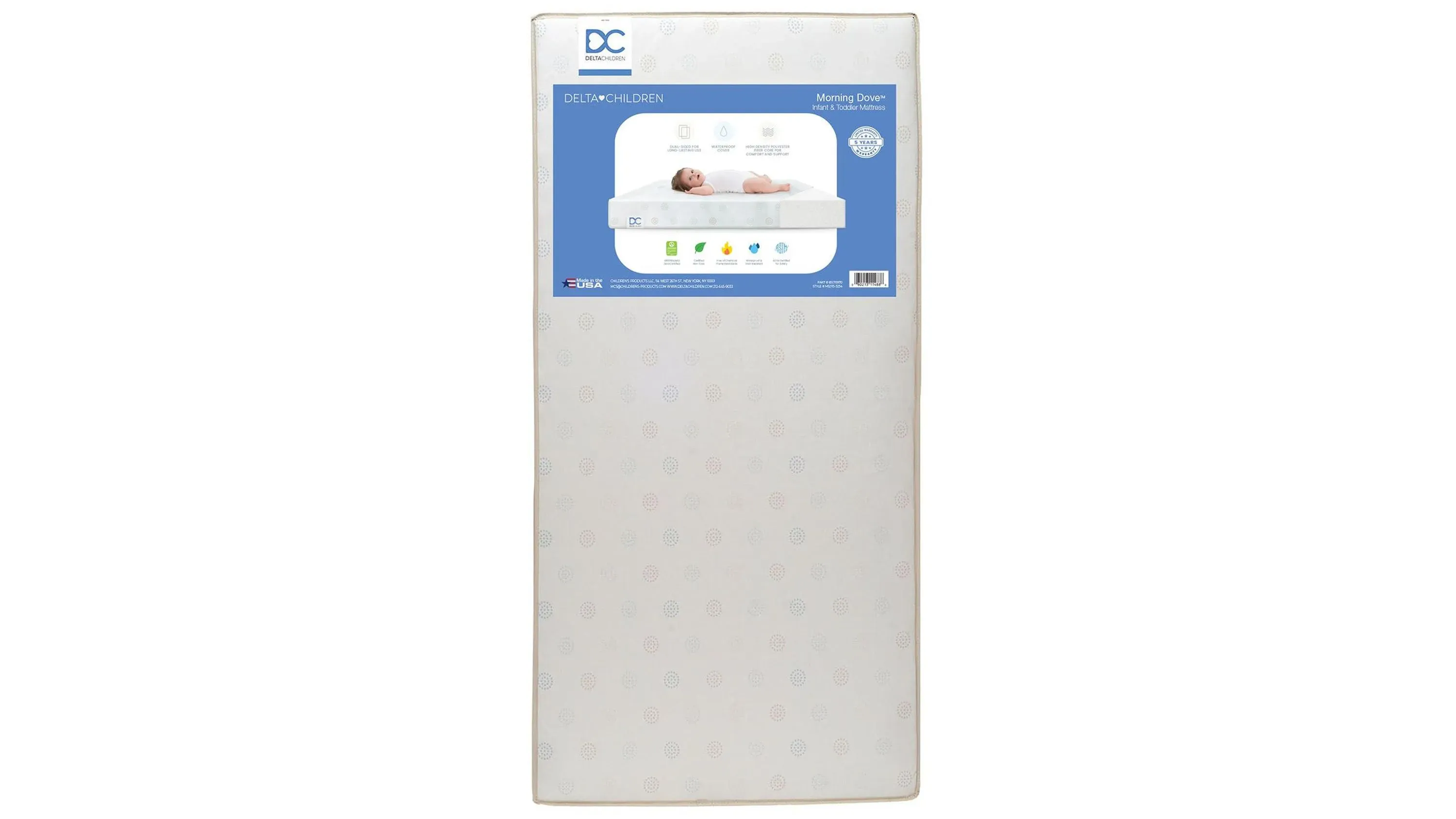 Delta Children Morning Dove Dual Sided Crib and Toddler Mattress Raymour Flanigan