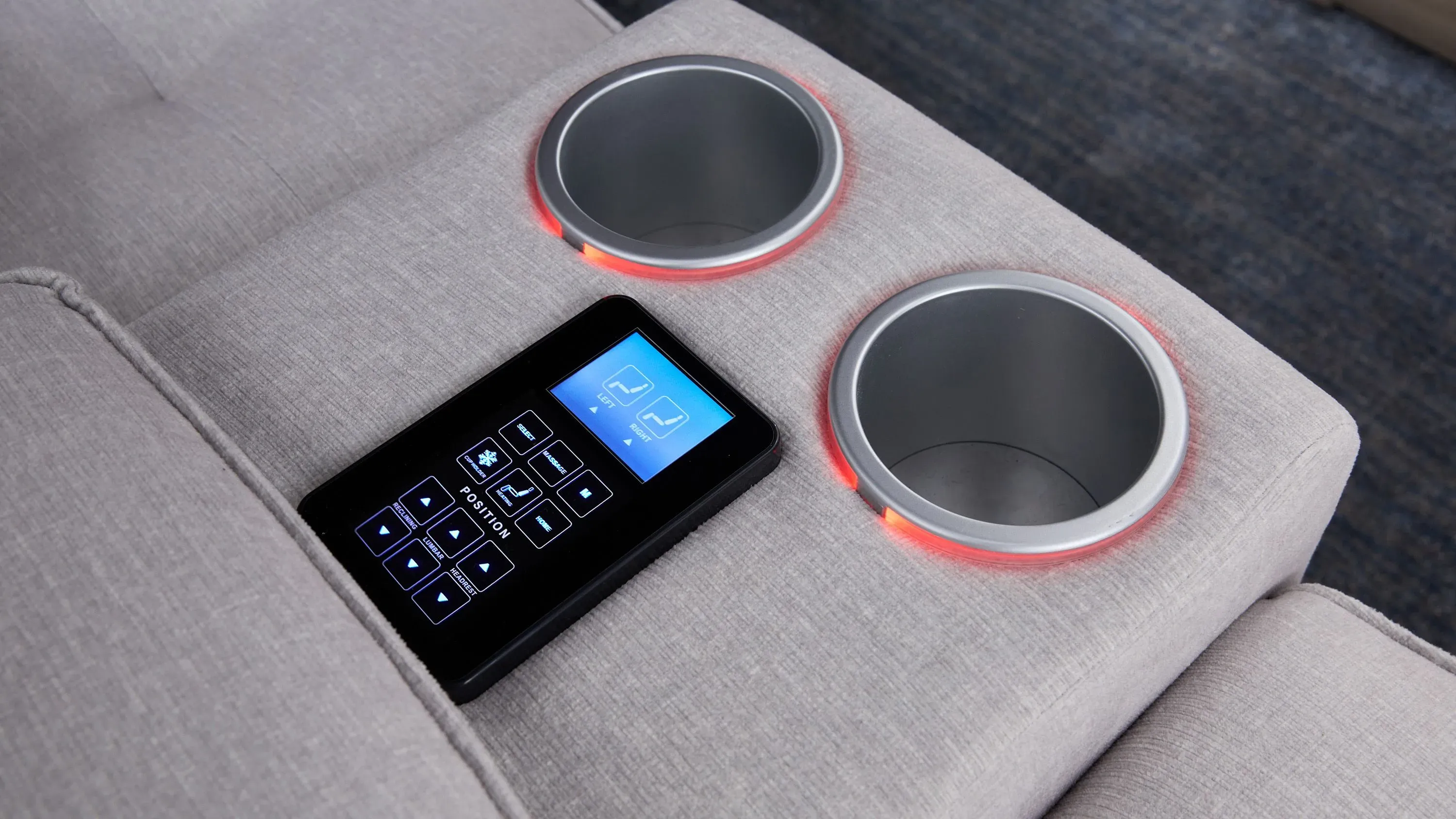 Hanlin Left Arm Facing Power Console Loveseat w/ Power Headrest