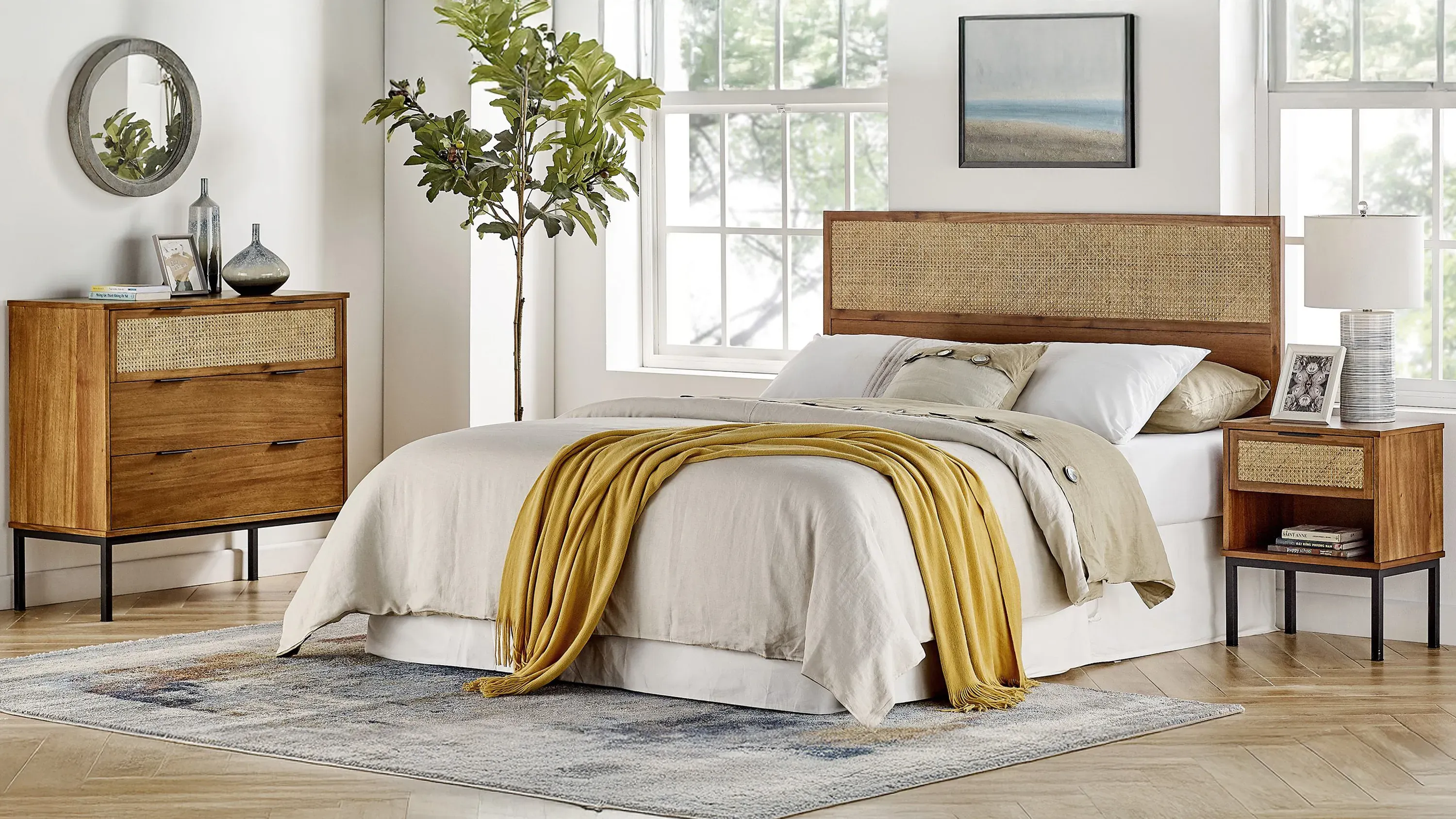Caine Rattan Bedroom Set