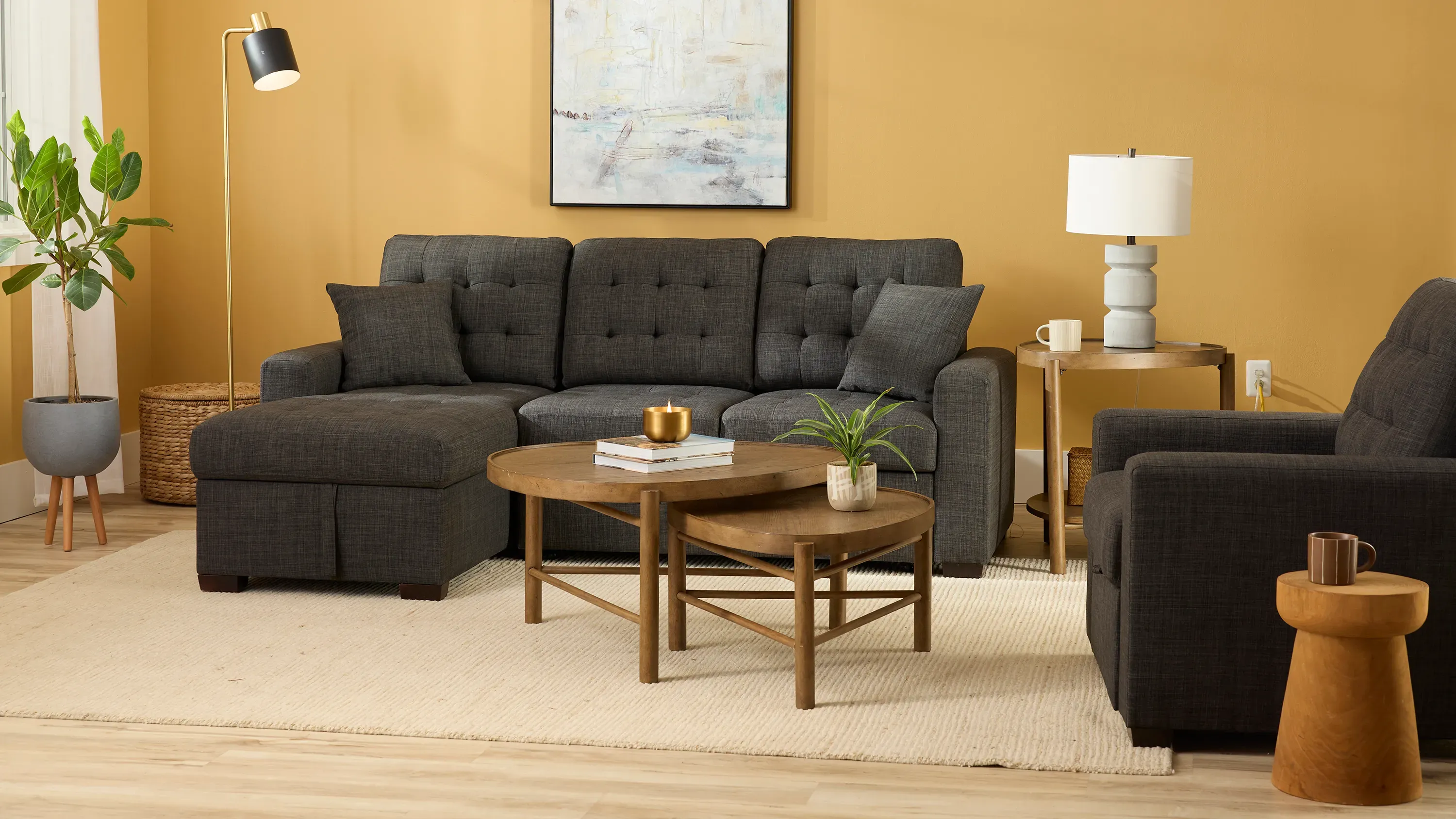 Brynn 2-pc. Sleeper Sofa Chaise w/Storage