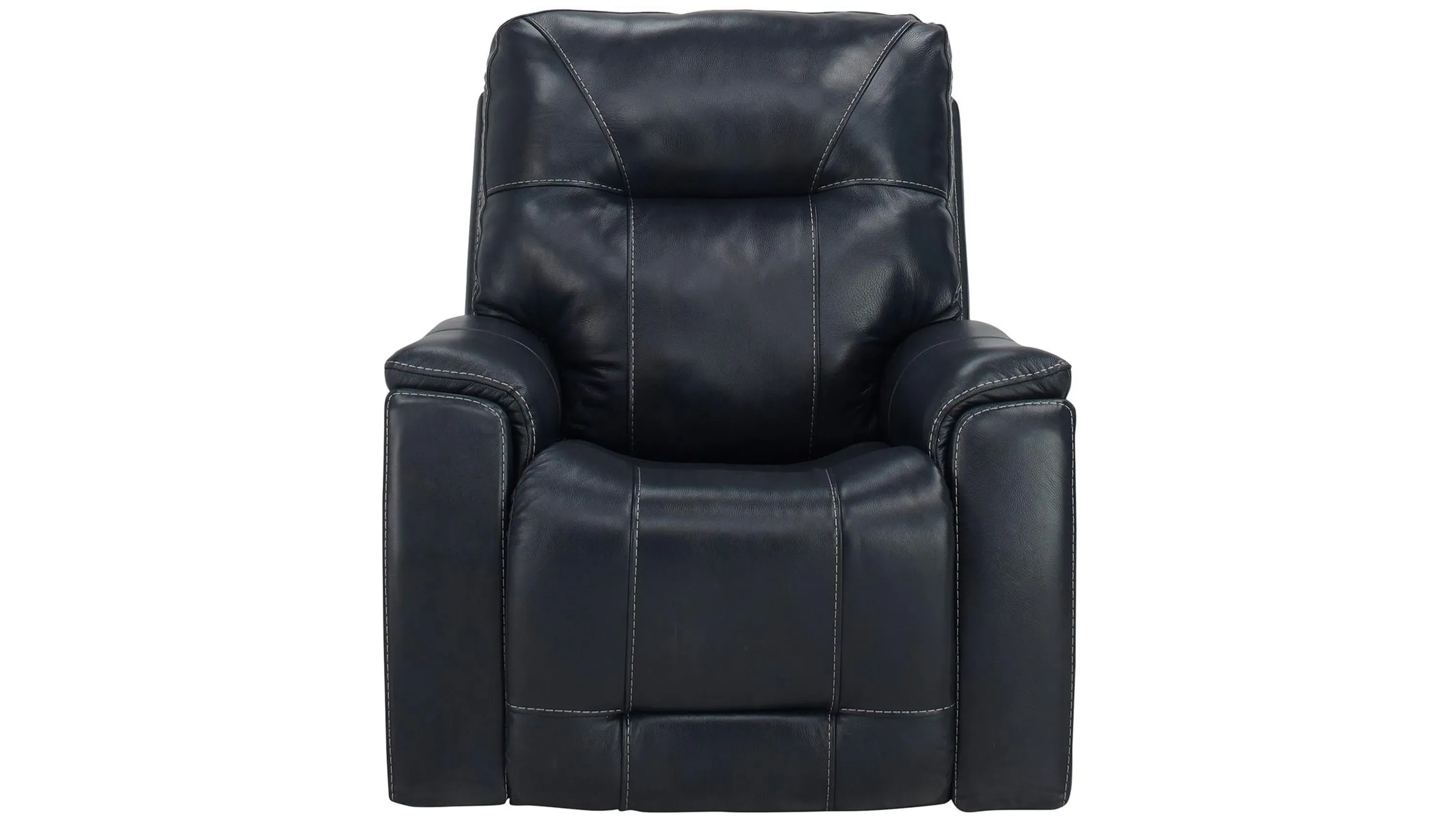 Barnett Leather Layflat Power Recliner w/ Power Headrest and