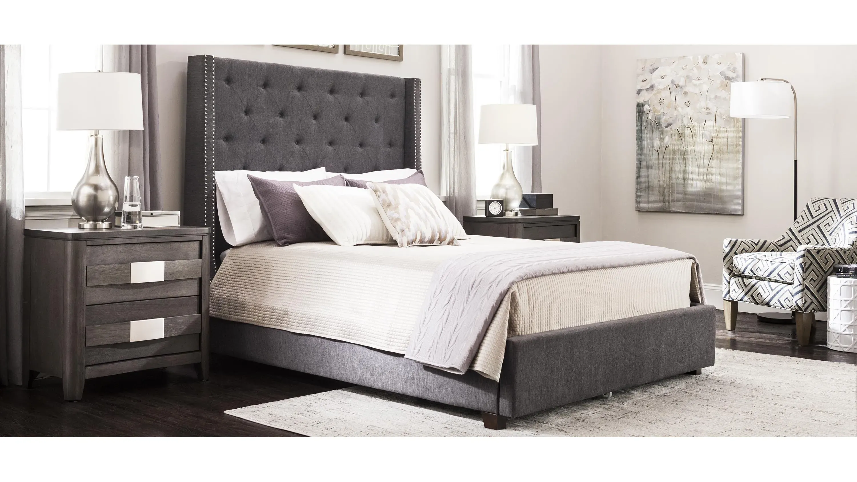 Sorinella king upholstered bed with storage sale