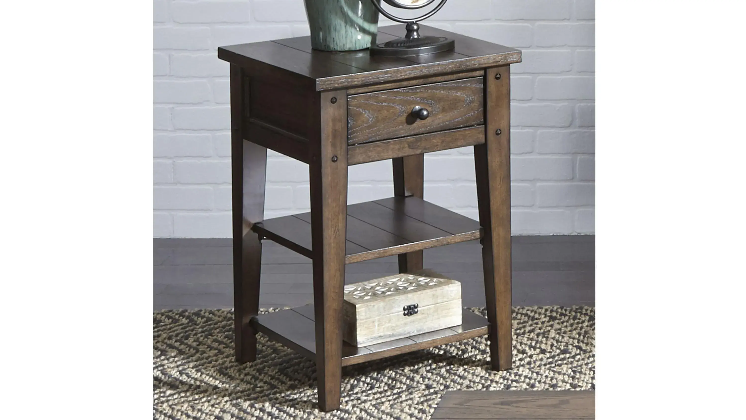 Lake House Square Chairside Table | Raymour & Flanigan