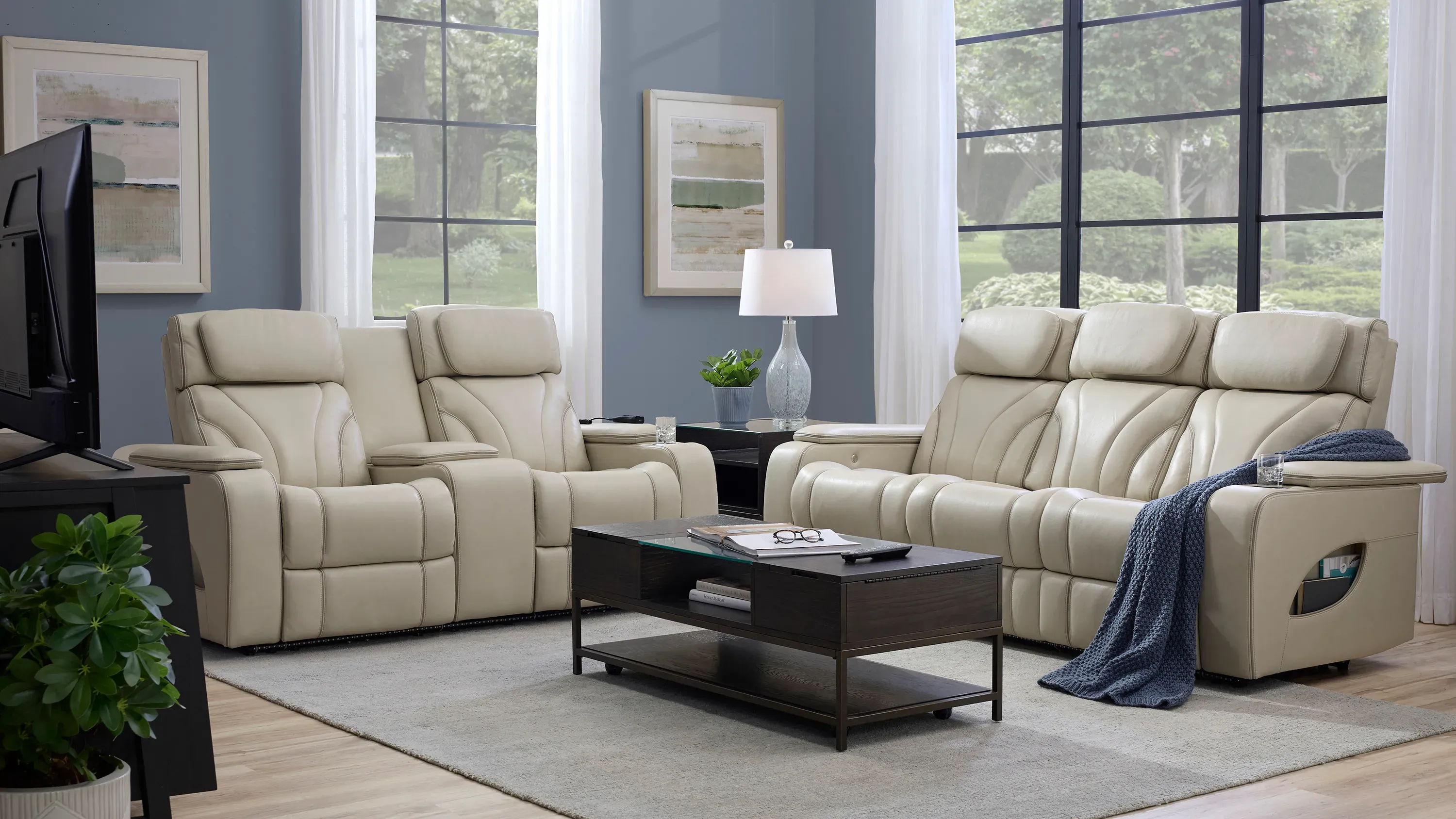 Avis Zero Gravity Power Sofa w/ Power Headrest, Heat and Massage