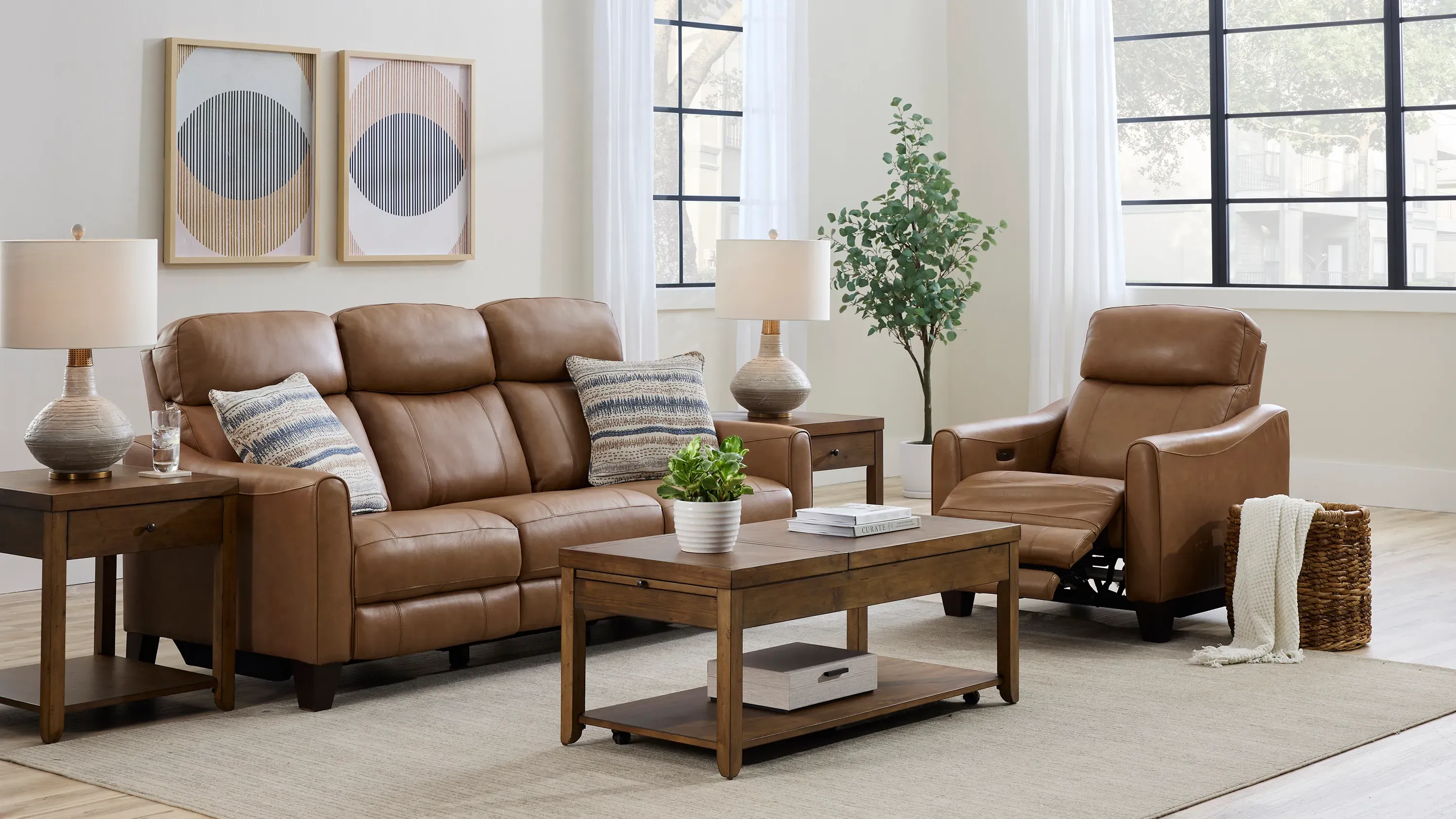 Mullican Zero Gravity Power Recliner w/ Power Headrest Livorno Saddle Product_Image_Carousel