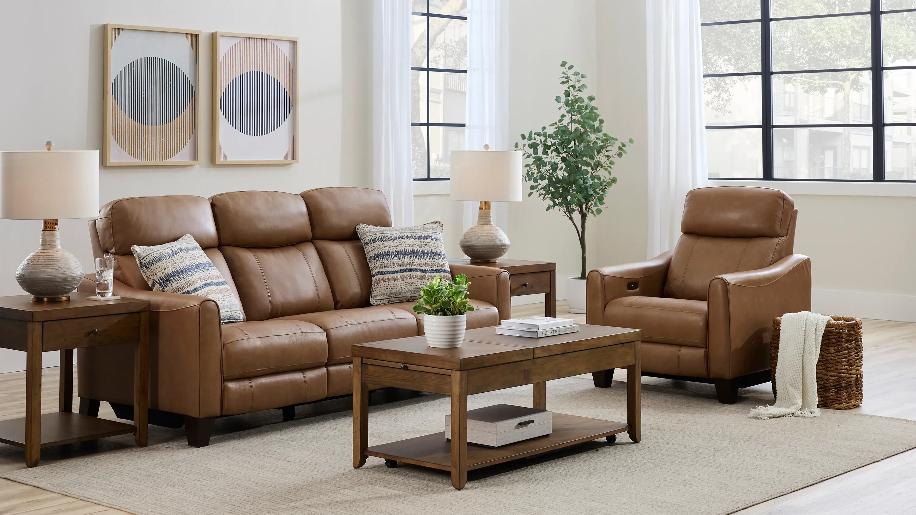 Mullican Zero Gravity Power Recliner w/ Power Headrest Livorno Saddle Product_Image_Carousel