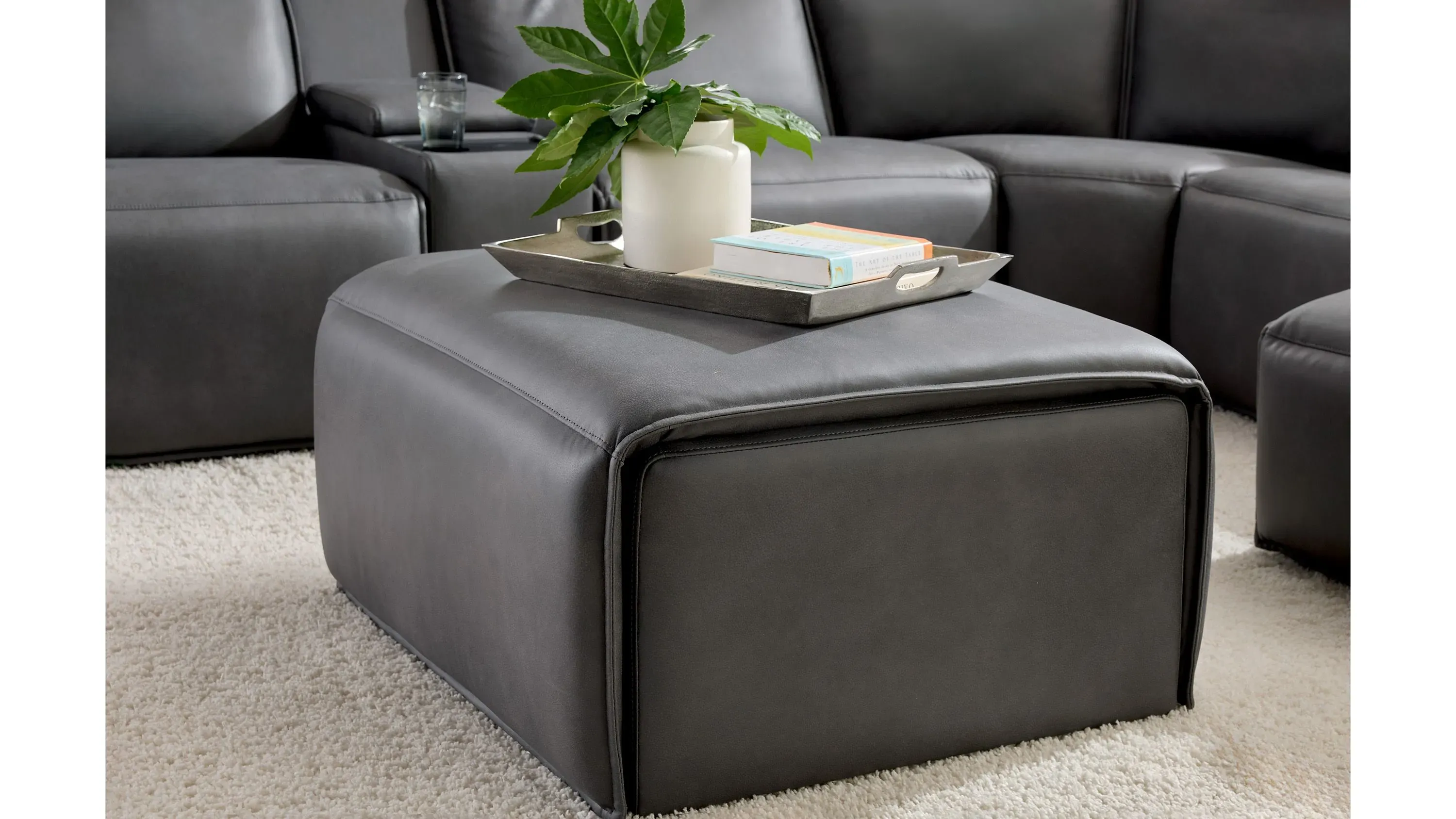 ModularTwo Cocktail Ottoman w/ Casters | Raymour & Flanigan