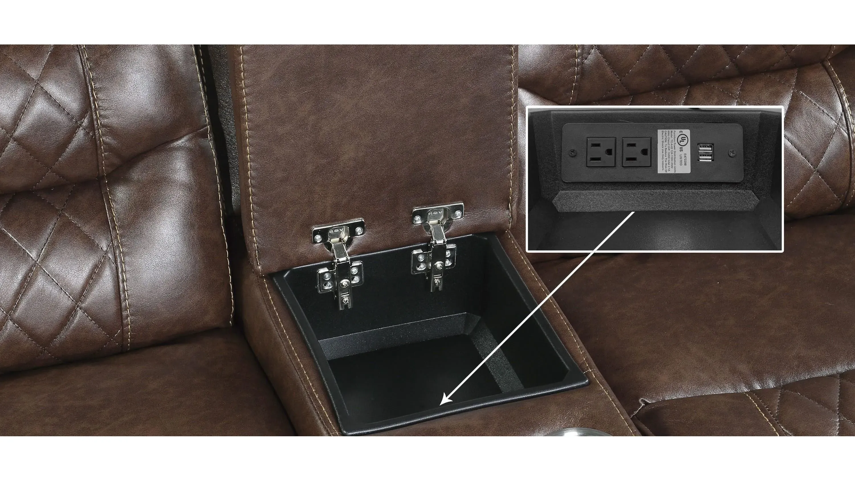 Greenway Double Glider Reclining Console Loveseat w/ USB | Raymour
