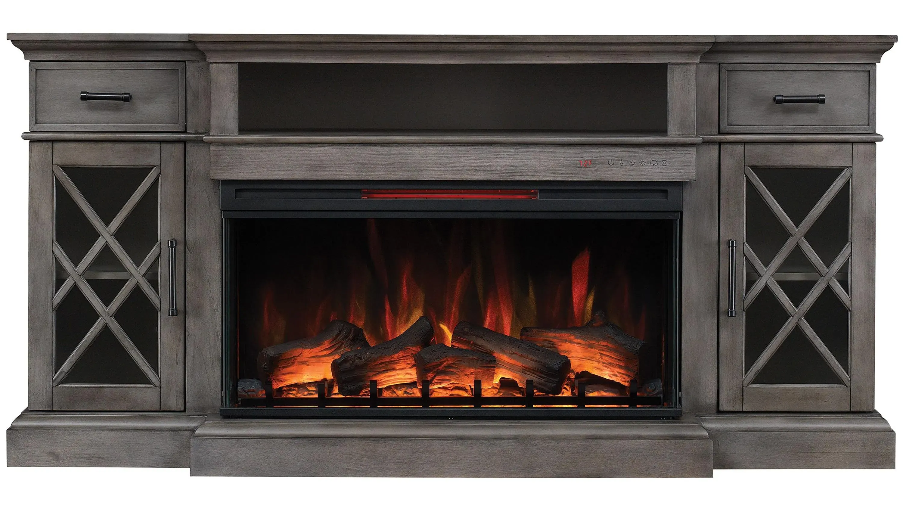 Hamilton 70 TV Console w Electric Fireplace