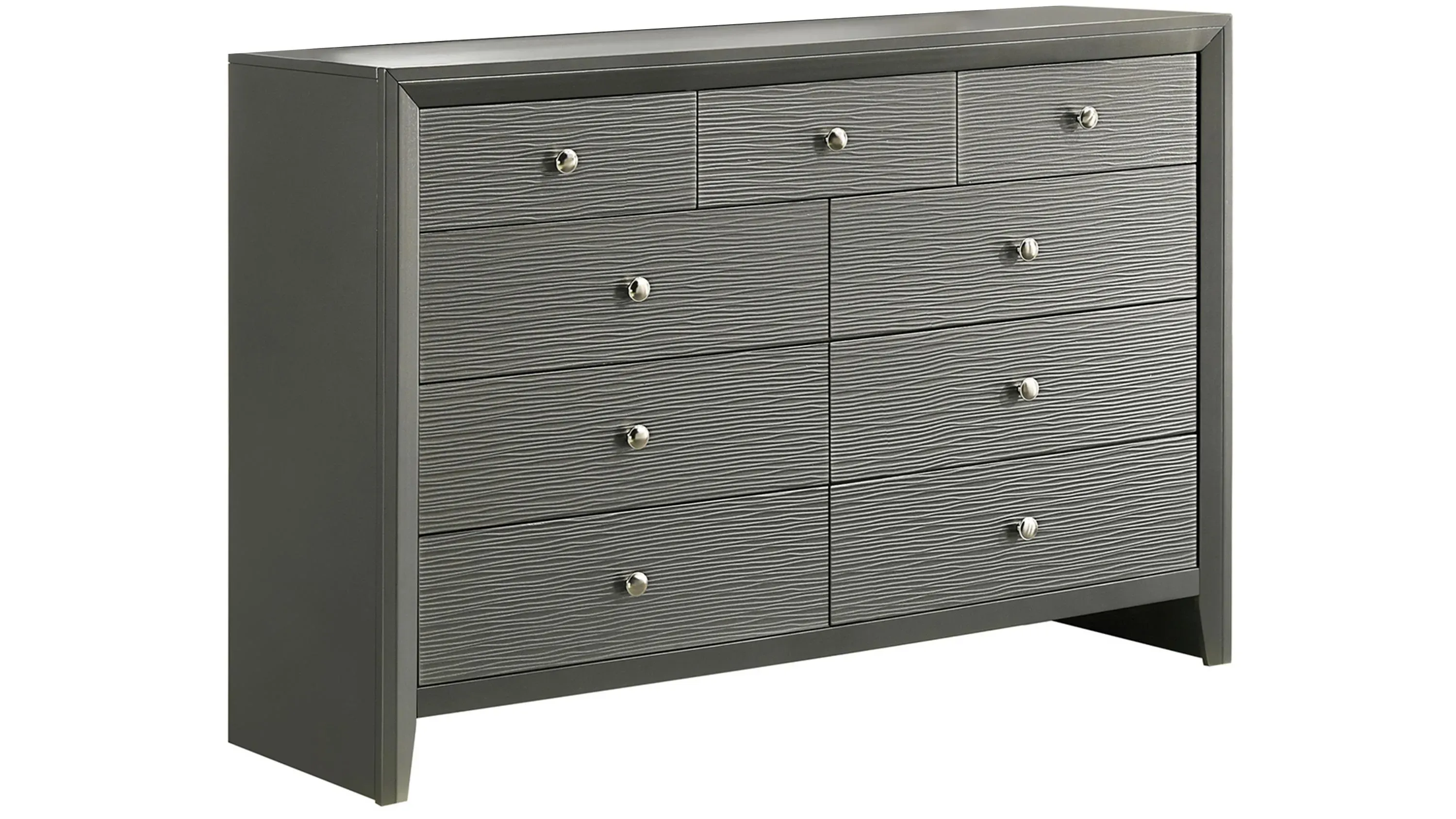 metallic grey dresser GrandView 7-Drawer Dresser