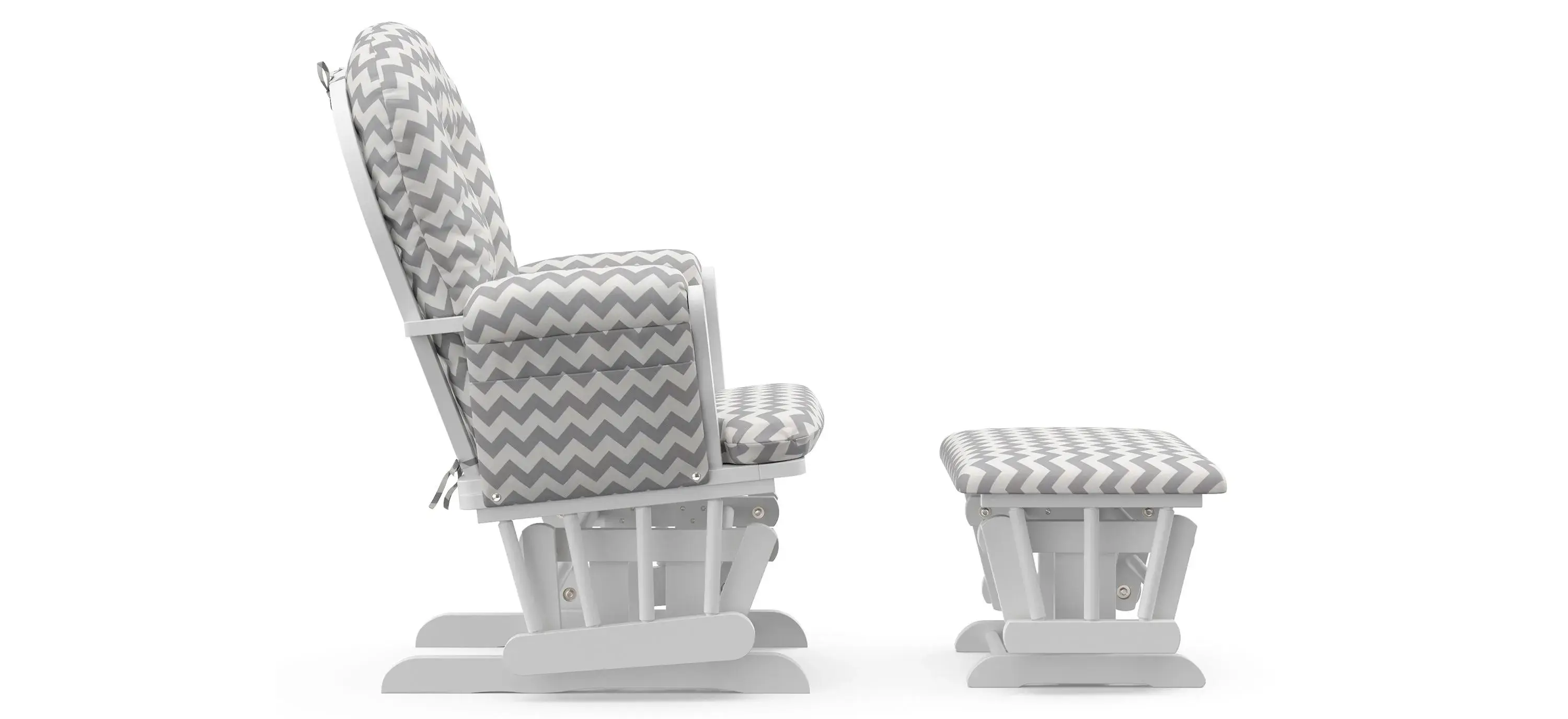 Chevron glider with ottoman online