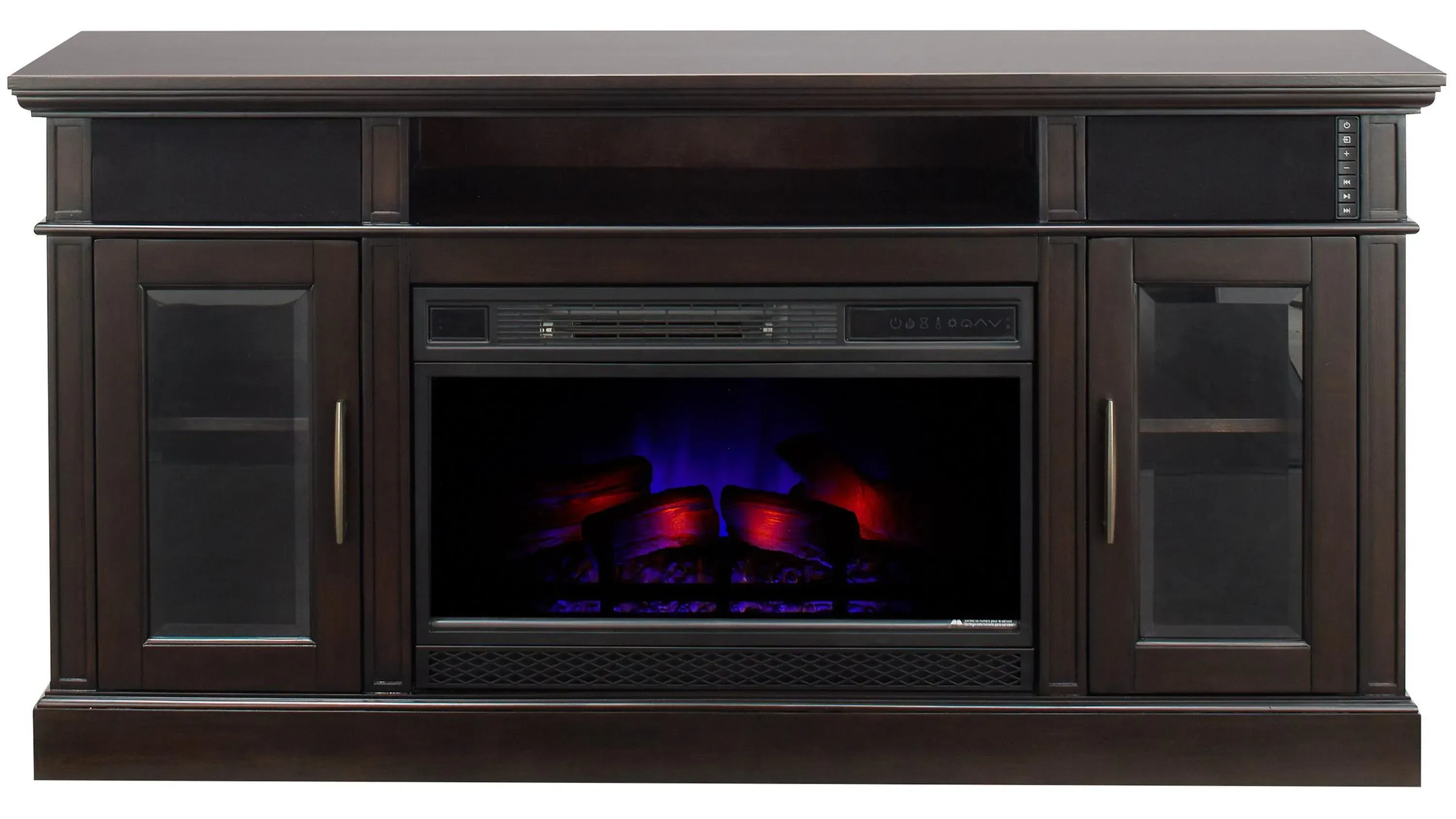 Stowe Mountain Media Mantel with Firebox