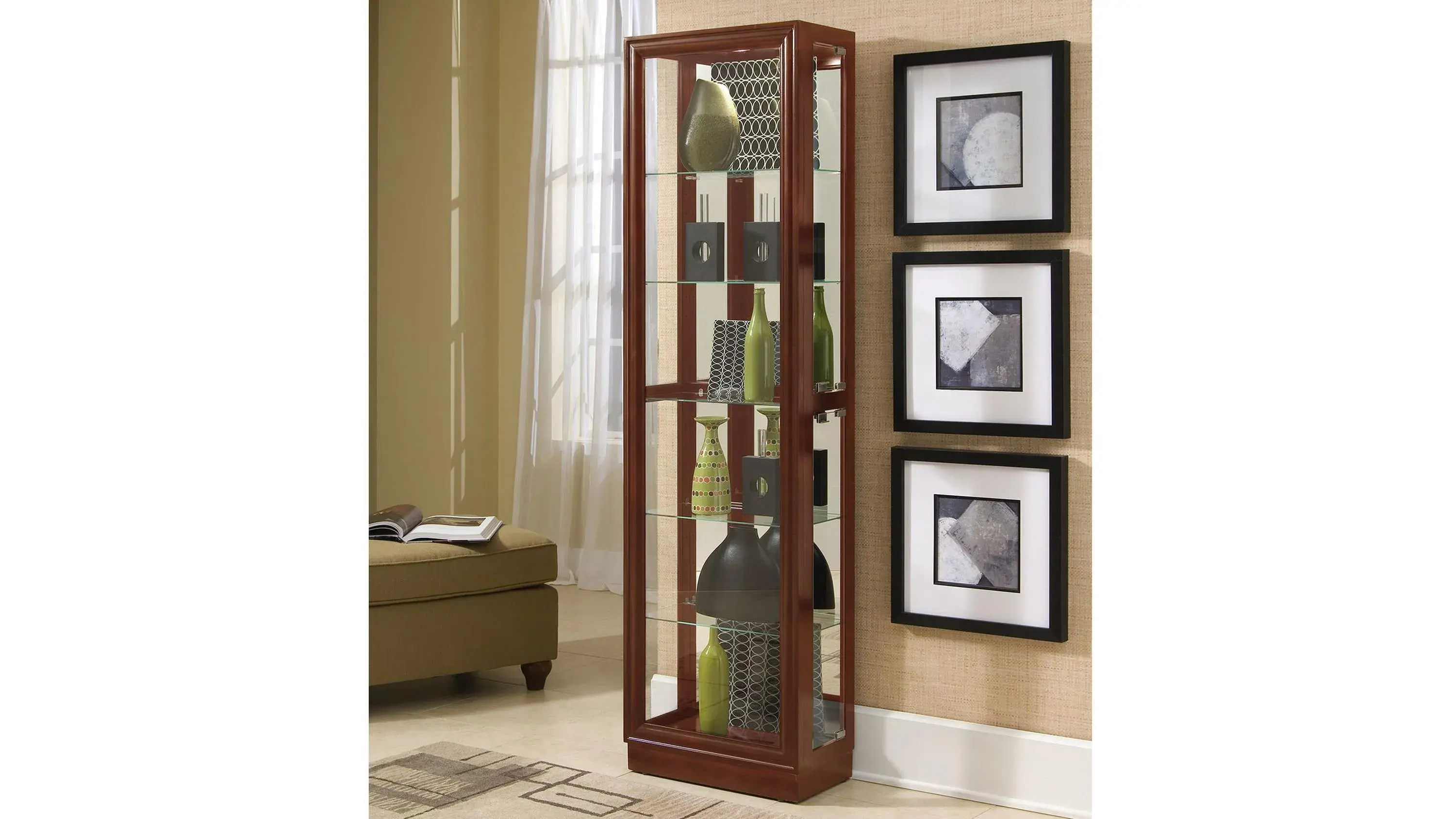 Pulaski Tall Traditional Curio Cabinet - Thumbnail 2