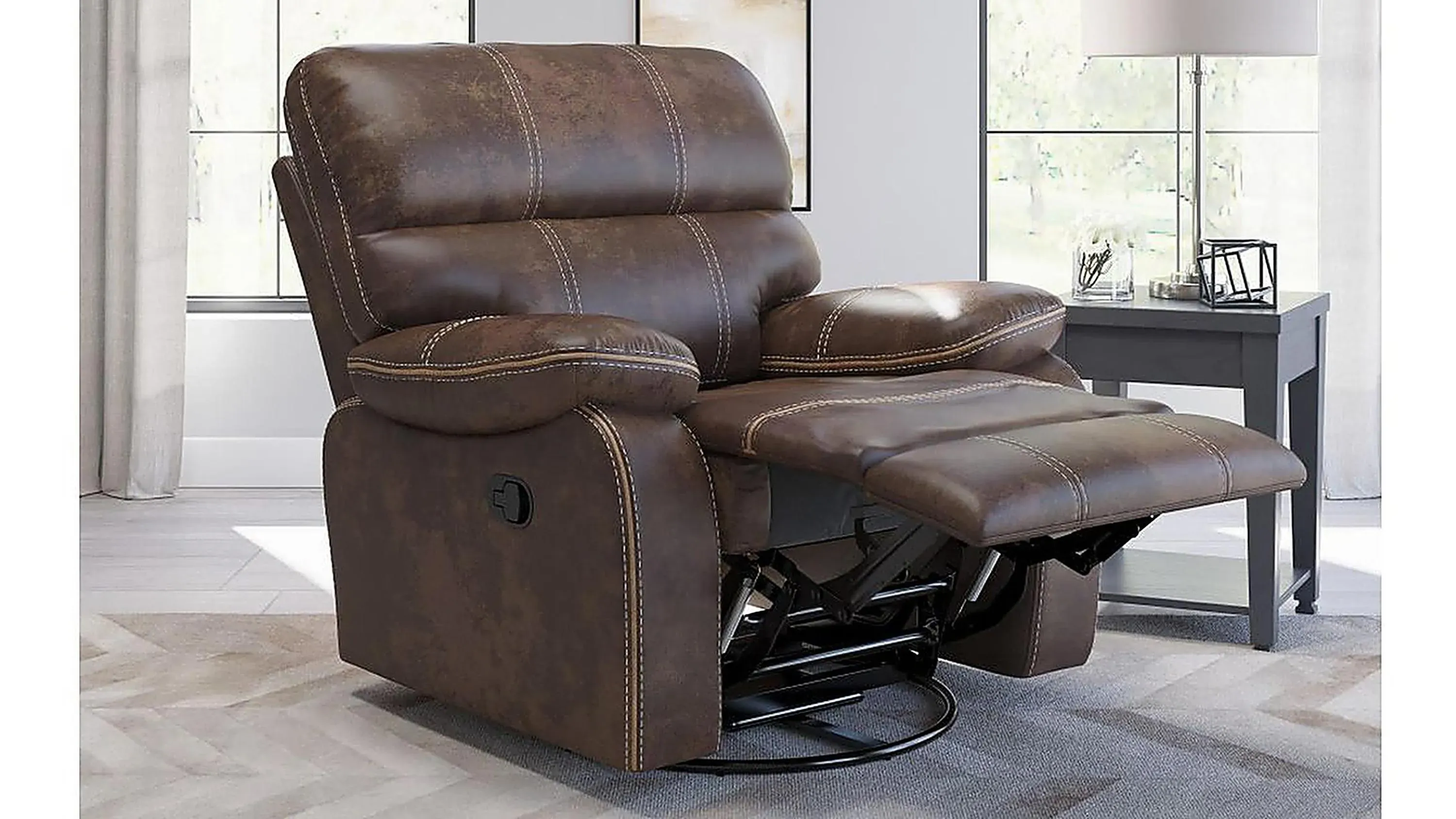 Jessie James Swivel Gliding Recliner | Raymour & Flanigan