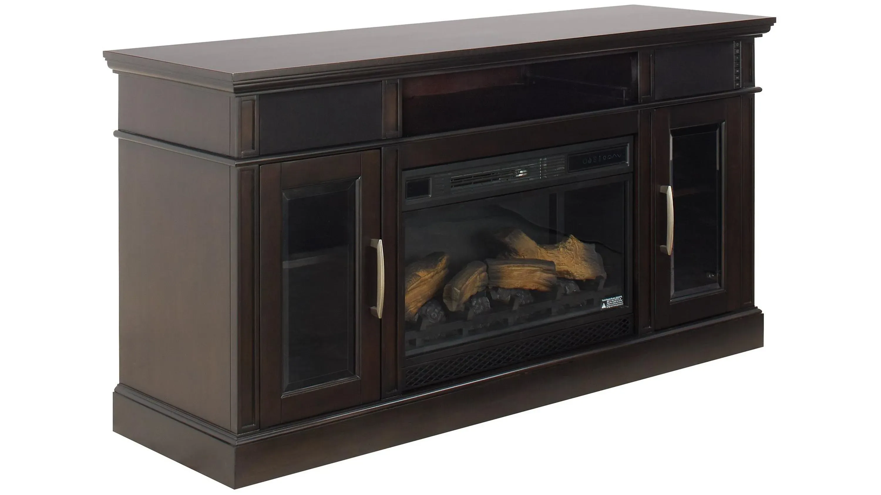 Stowe Mountain Media Mantel with Firebox | Raymour & Flanigan